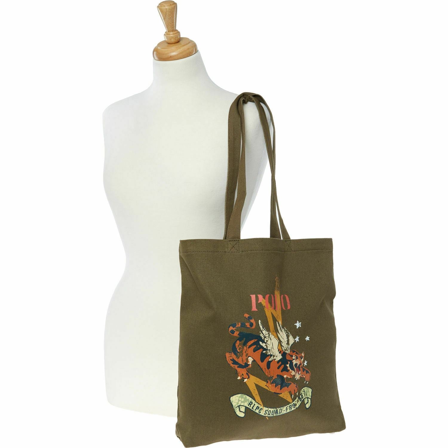 Rare Limited Edition Polo Ralph Lauren Olive Tiger Women's Tote Bag RRP £55