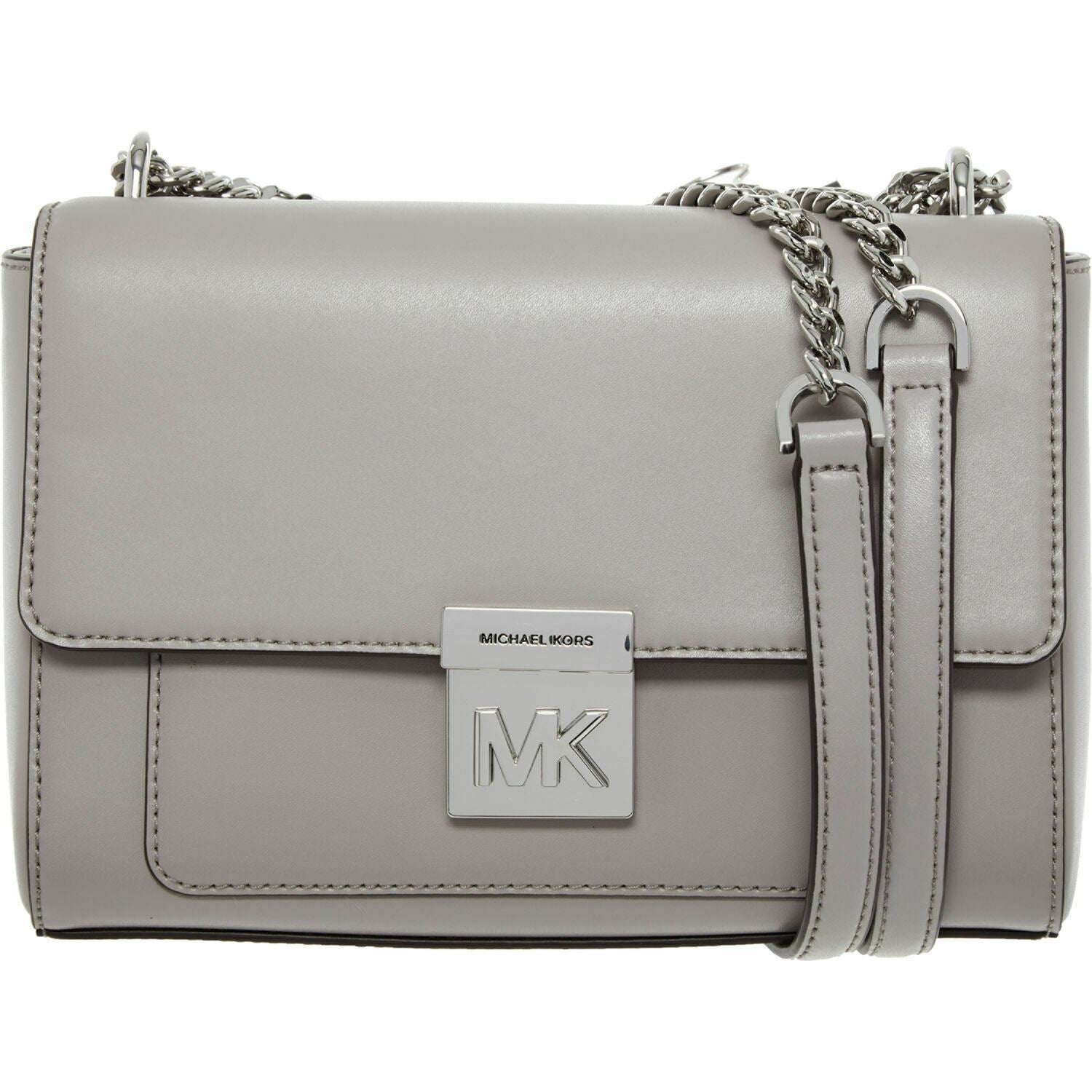 MICHAEL KORS Women's MINDY Chain Strap Shoulder Bag, Pearl Grey