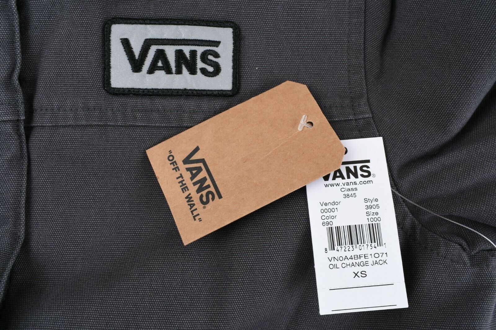 VANS Women's 'OIL CHANGE JACK' Grey Shearling Lined Jacket, size XS