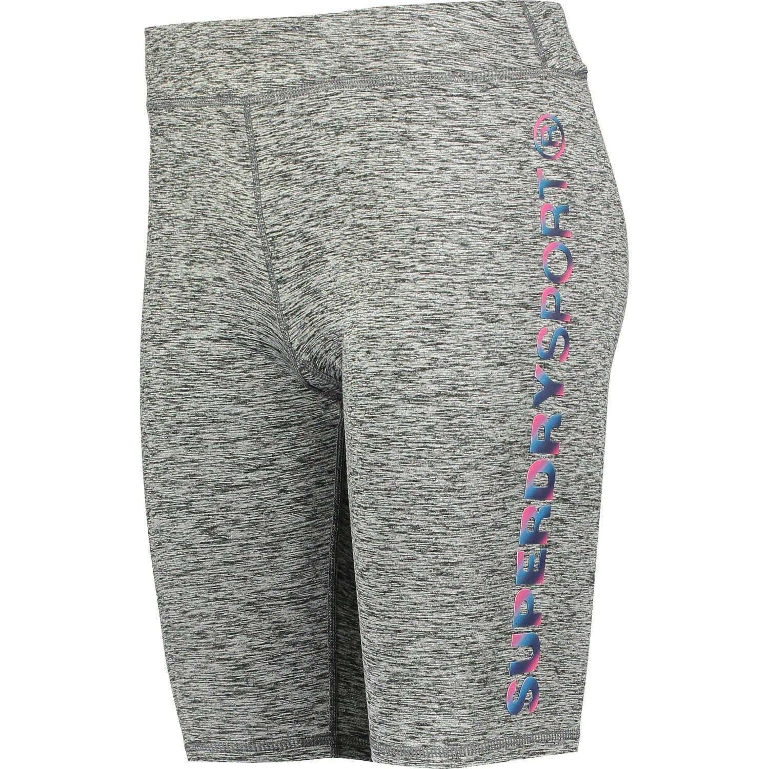 SUPERDRY SPORT Women's CORE GYM Cycle Shorts, Charcoal Grit, size M / UK 12