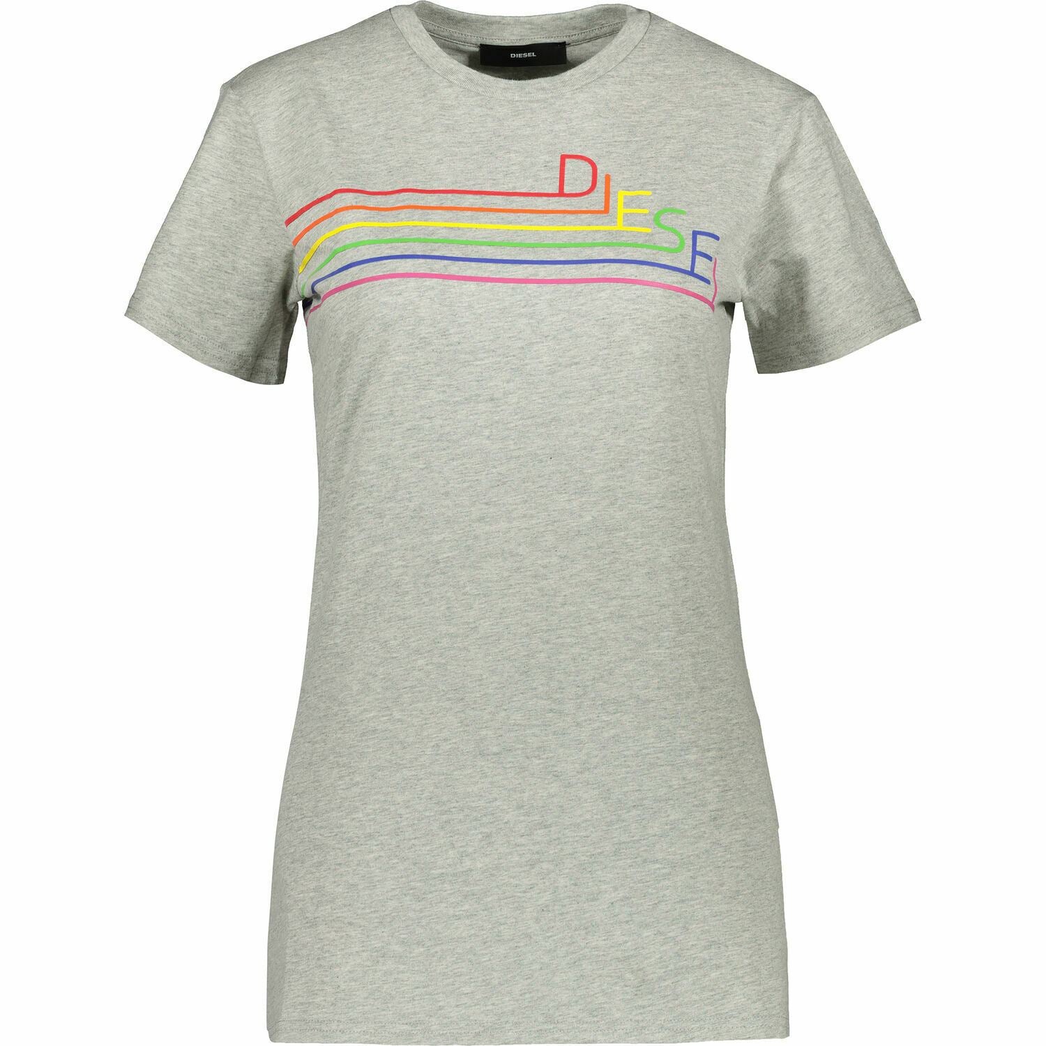 Genuine Diesel Womens Grey Rainbow Sully T-Shirt Size Medium