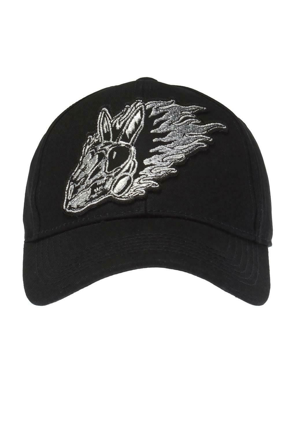 MCQ Alexander McQueen Mens Sling Back Black Baseball Cap Hat