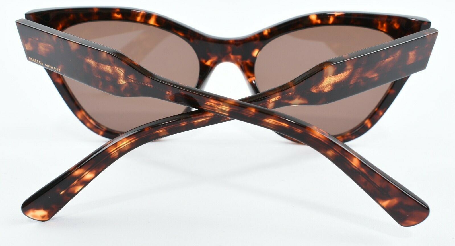 REBECCA MINKOFF Women's MARTINA Cat Eye Sunglasses, Dark Havana/Brown, with Case