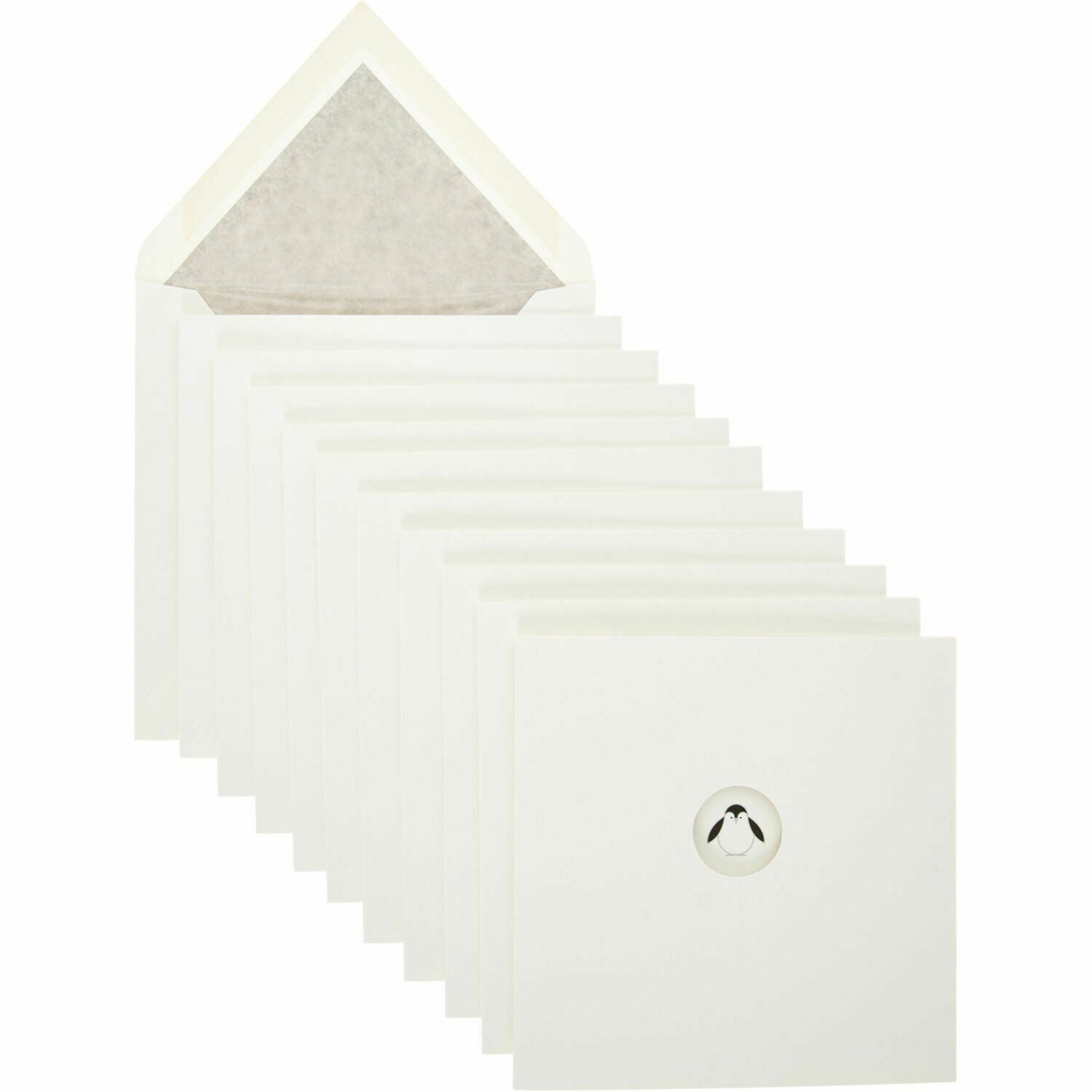 SMYTHSON 'Let It Snow' Penguin Christmas Premium Luxurious Card Set 10pc