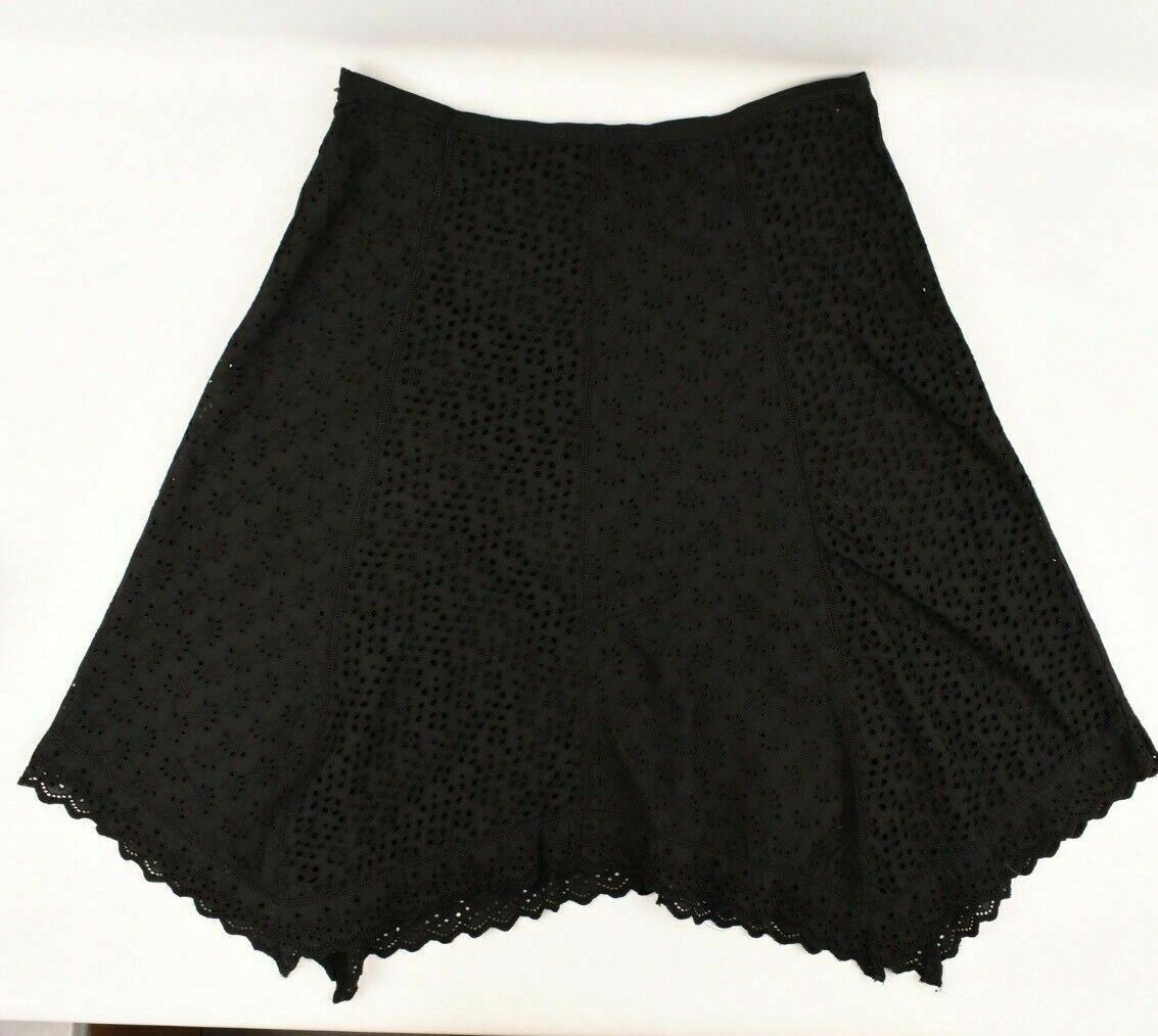LAUREN RALPH LAUREN Women's Embroidered A-Line Skirt, Black, size XS /size XL