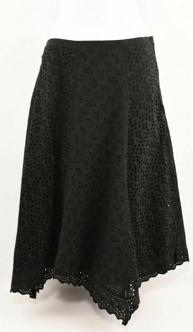 LAUREN RALPH LAUREN Women's Embroidered A-Line Skirt, Black, size XS /size XL