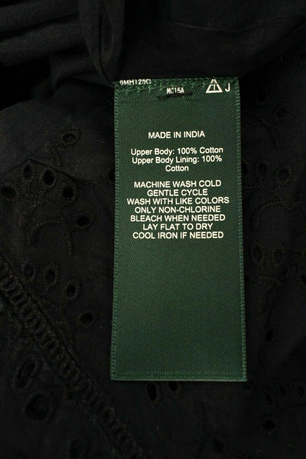 LAUREN RALPH LAUREN Women's Embroidered A-Line Skirt, Black, size XS /size XL