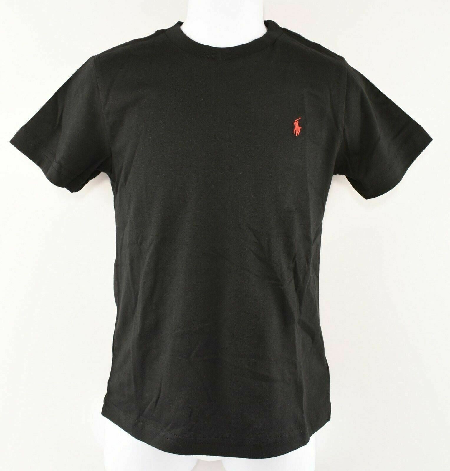 POLO RALPH LAUREN Boys' Kids' Classic Crew Neck T-shirt, Black, 6 years /7 years