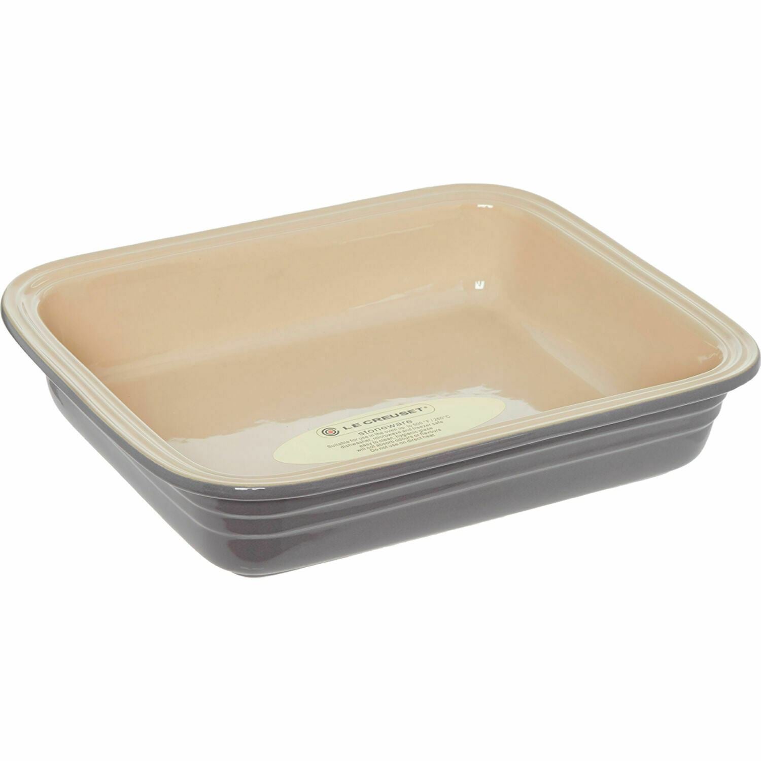 Le Creuset Ceramic Light Grey Rectangular Oven Dish RRP £38 27cm x 21cm x 5cm