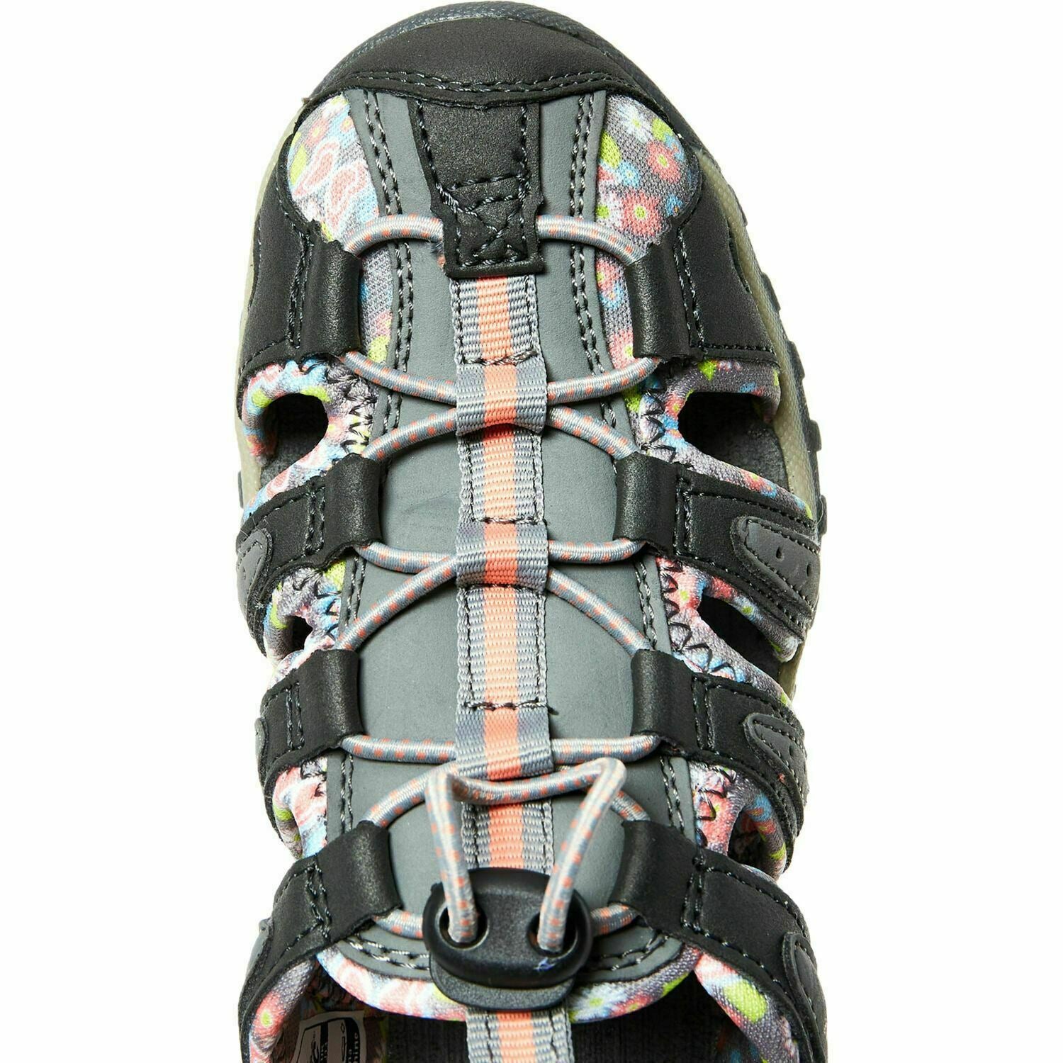 HI-TEC Girls' COVE JRG Walking Sandals Shoes, Cool Grey, Peach Pink, UK junior 3