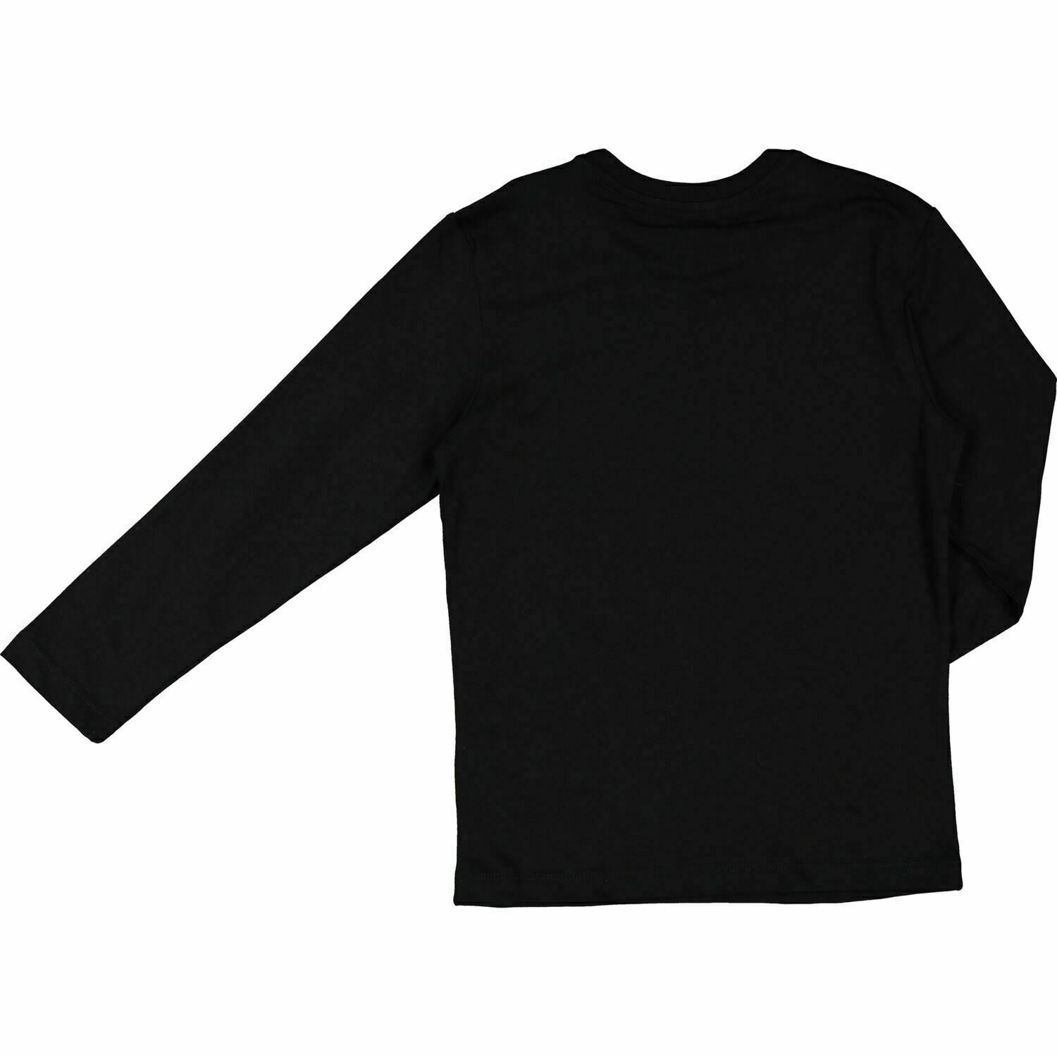 TRUSSARDI JUNIOR Boys' Kids' Black Long Sleeve T-Shirt Top, size 16 years