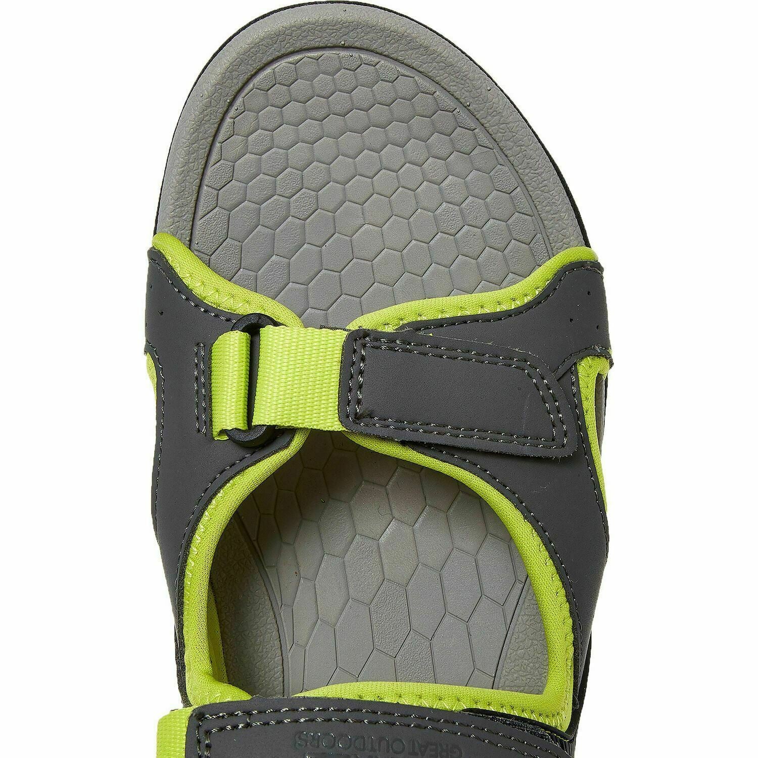 REGATTA Men's RAFTA Sport Sandals, Granite/Lime Punch, size UK 9.5 EU 44