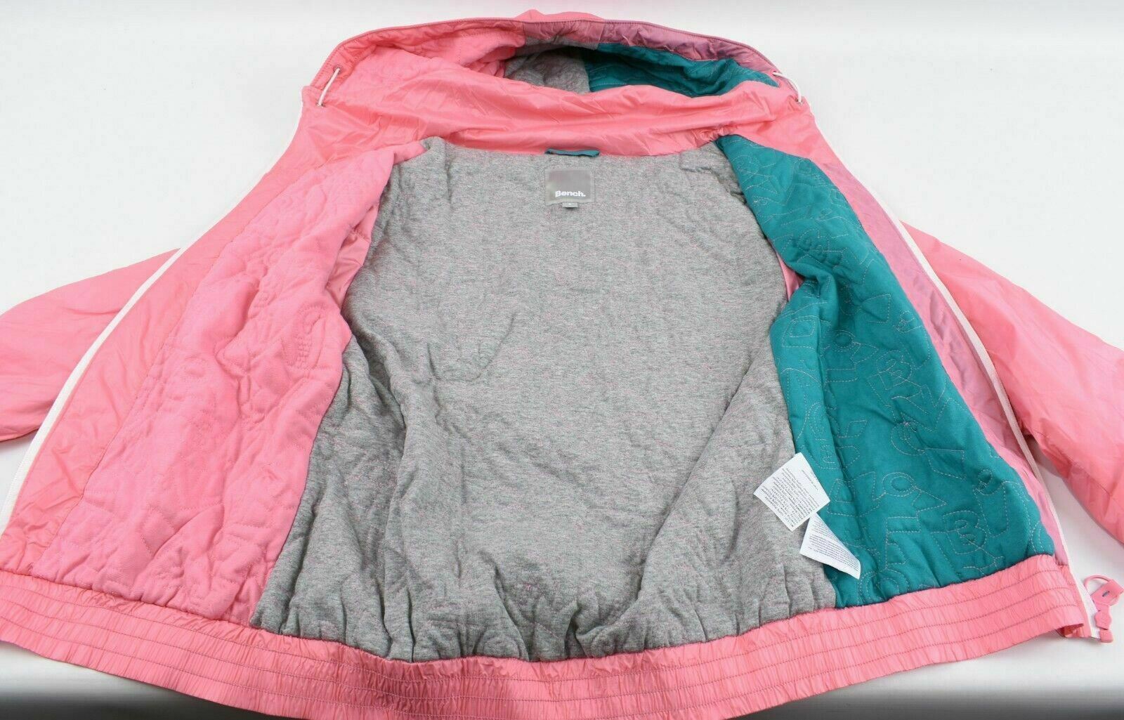 BENCH Women's Pink Hooded Windbreaker Jacket, size SMALL