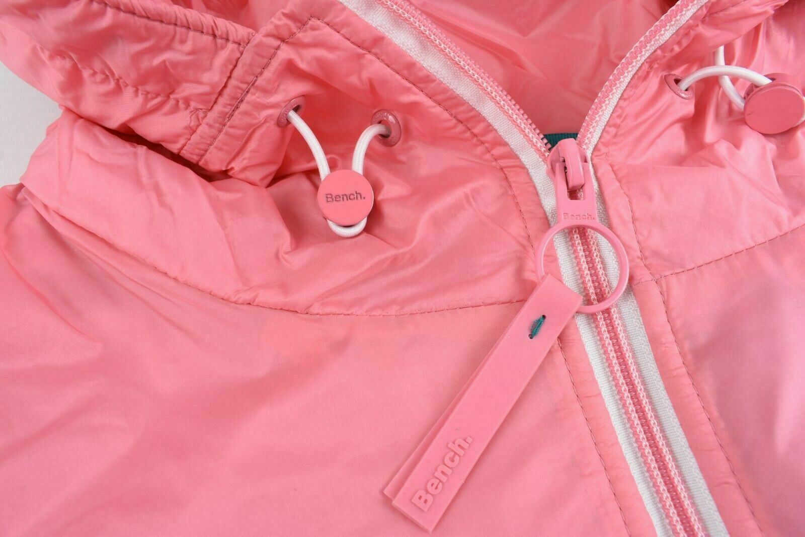 BENCH Women's Pink Hooded Windbreaker Jacket, size SMALL
