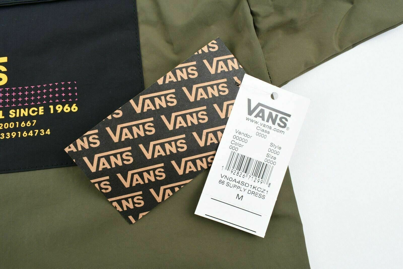 VANS Women's SUPPLY Long Sleeve Nylon Mini Dress, Grapeleaf (Green), size M