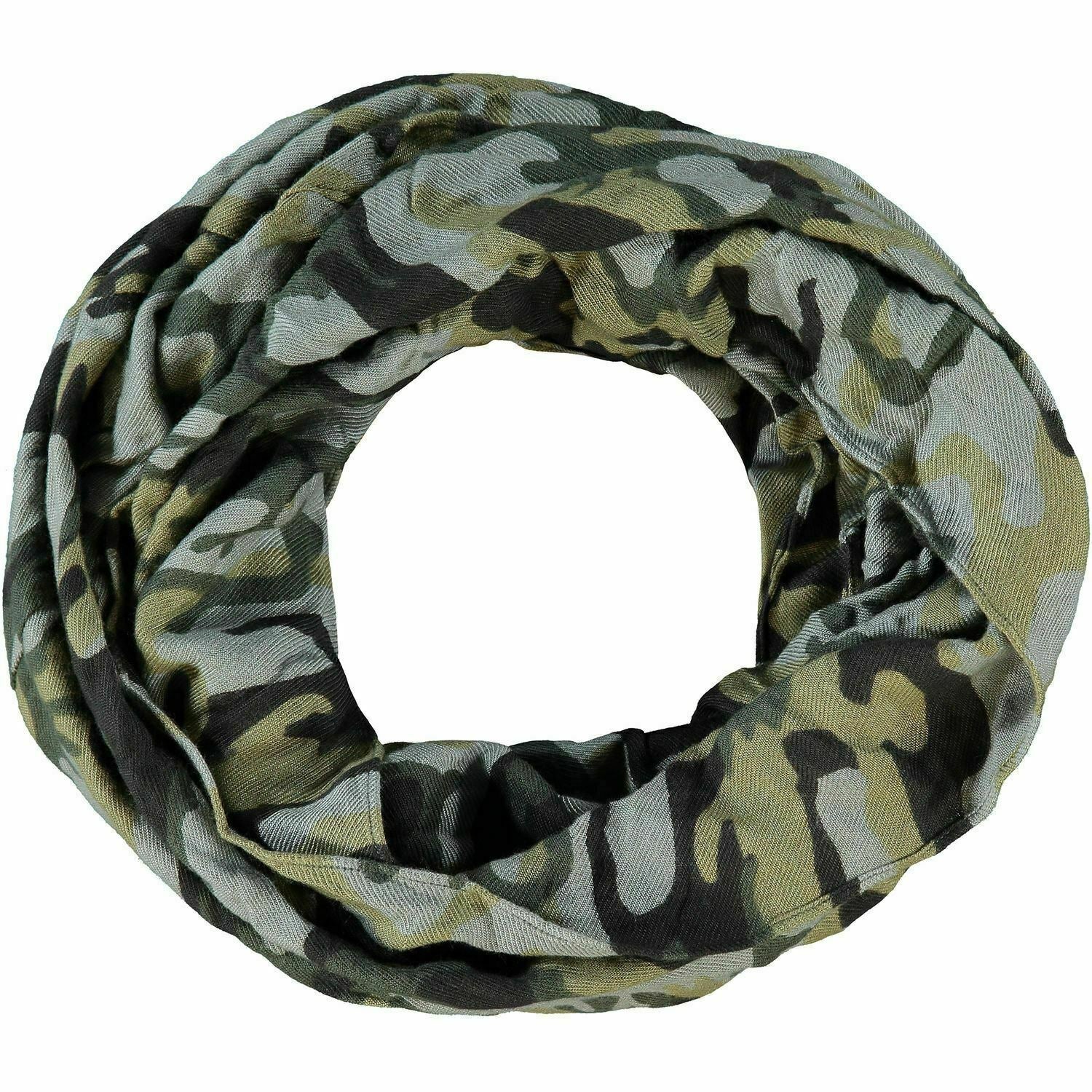 Armani Junior Boys' Green Camo Snood Scarf RRP £66