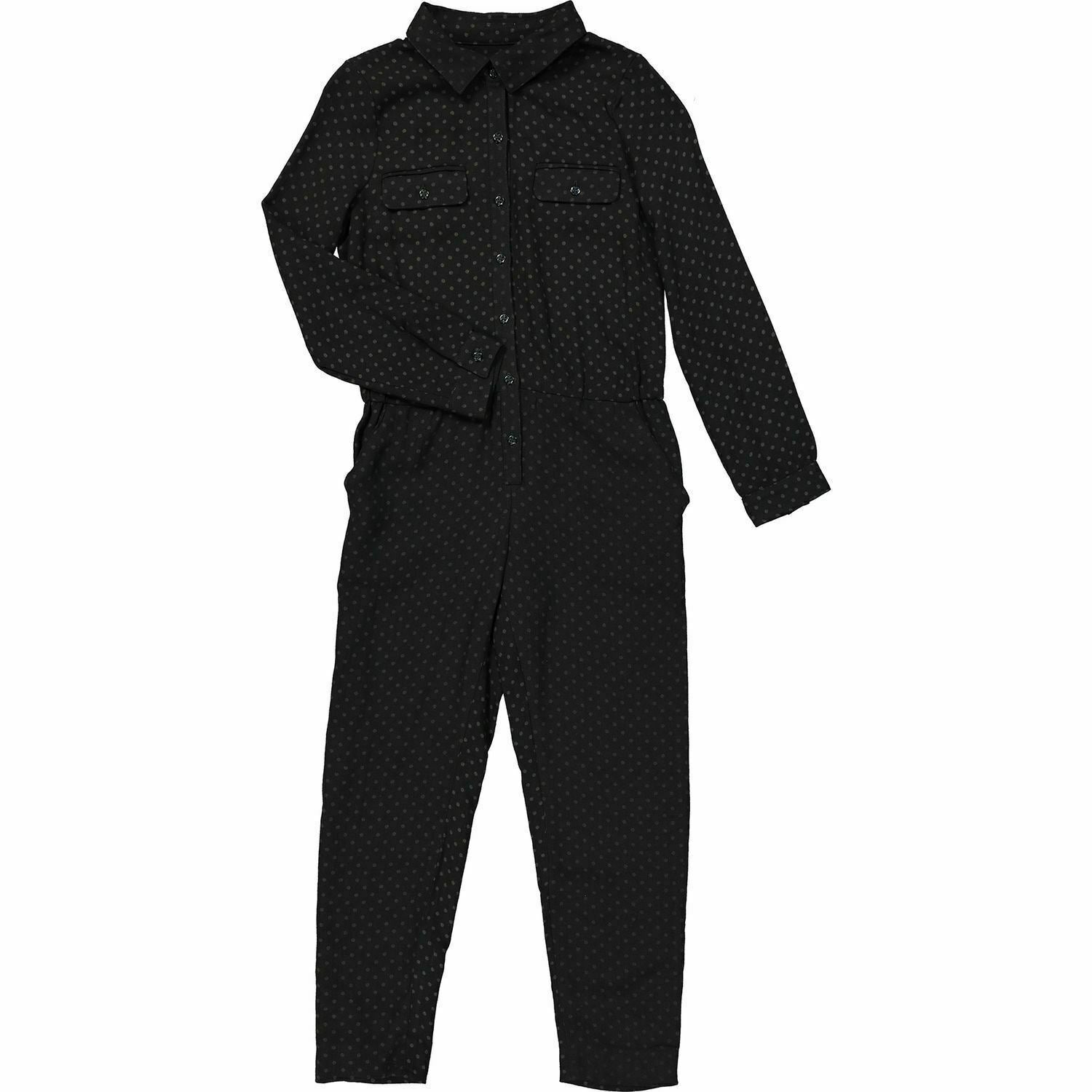 BONPOINT Girls' Crepe Polka Dot Jumpsuit, Dark Brown, 6 years RRP â¬185