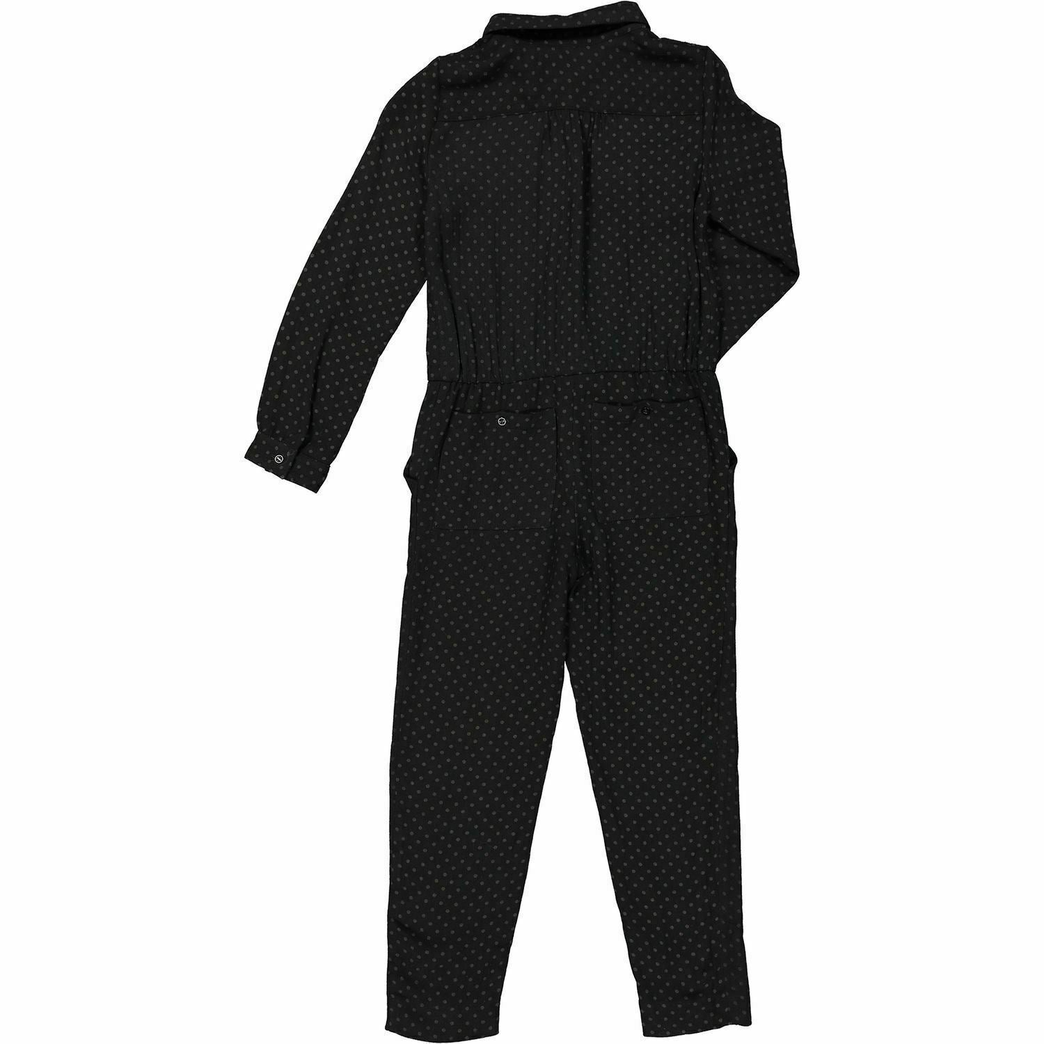 BONPOINT Girls' Crepe Polka Dot Jumpsuit, Dark Brown, 6 years RRP â¬185