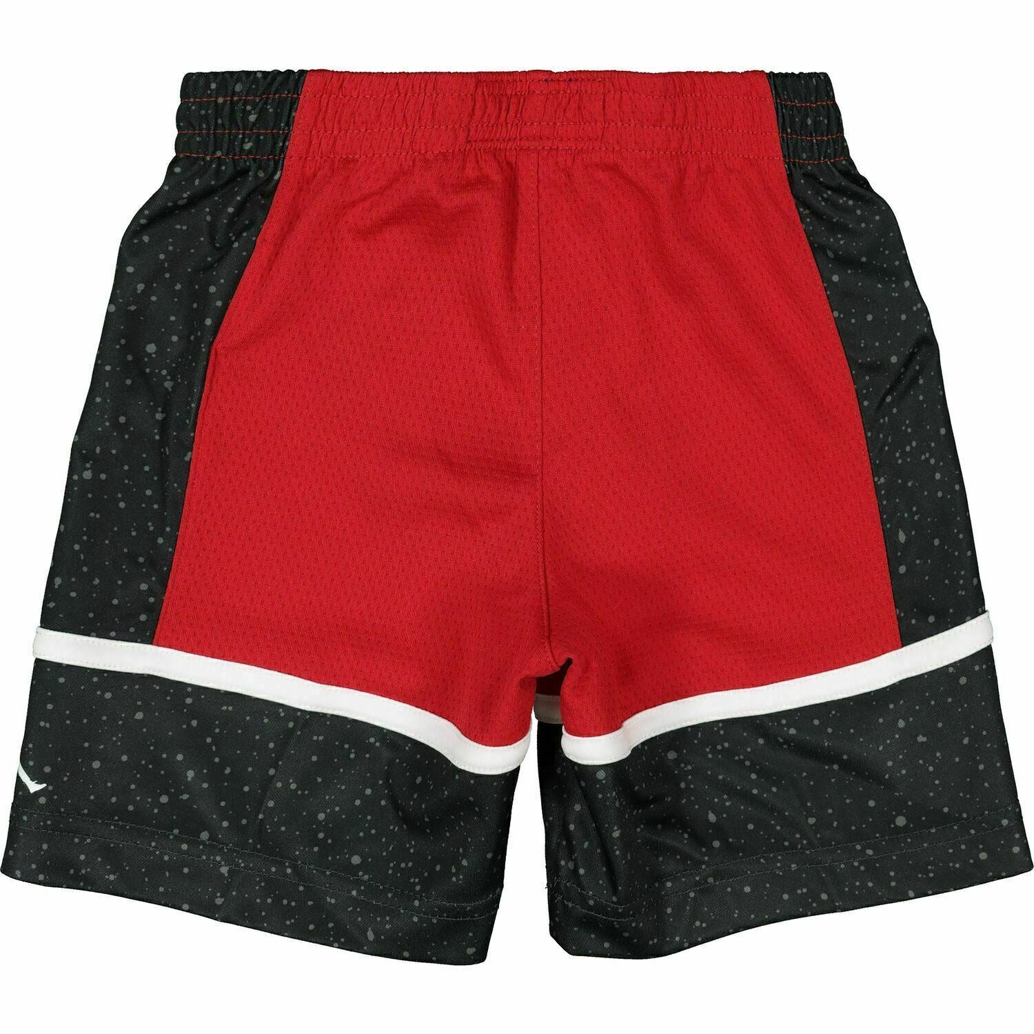 NIKE AIR JORDAN Boys' Basketball Shorts, Colourblock, Red/Black, 3 Years