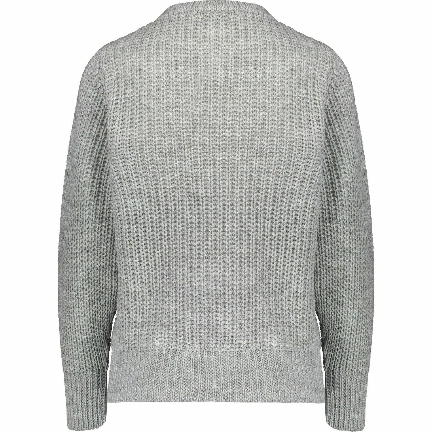 BARTOLINI Women's Chunky Knit Jumper, Light Grey, Made in Italy, size L