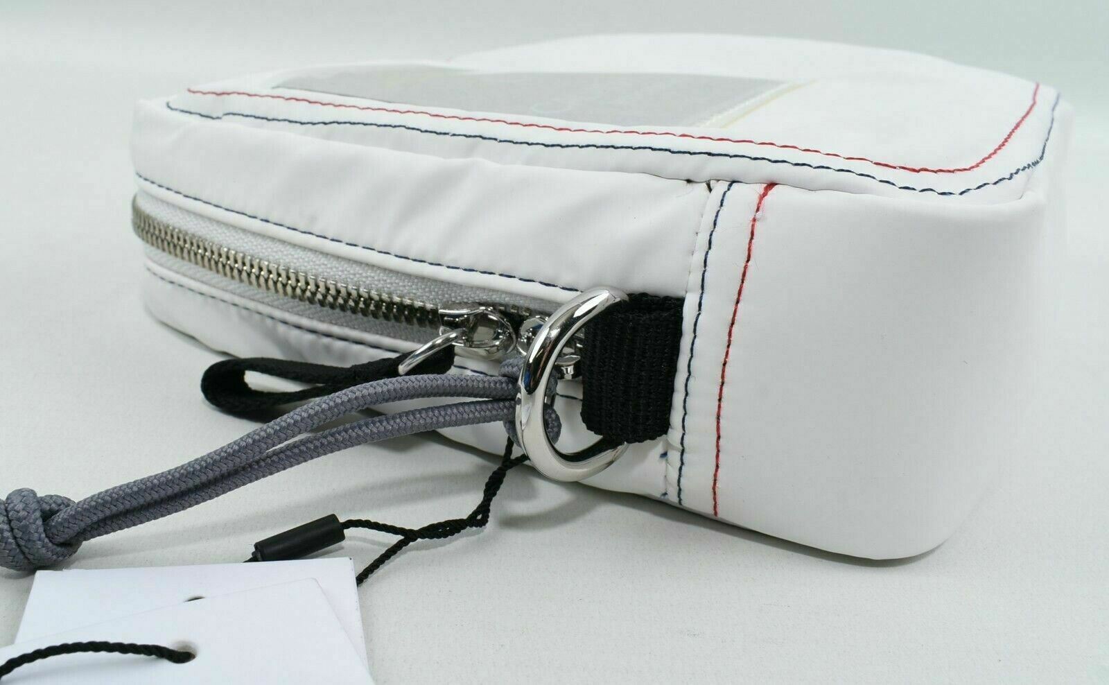 CALVIN KLEIN Performance: Men's Women's White Nylon Zipped Washbag, Toiletry Bag