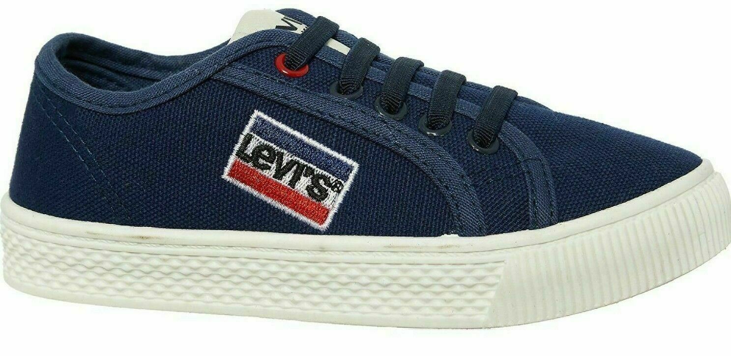 LEVI'S Boys' Kids' Navy Ventura Canvas Trainers, size UK junior 2.5 / EU 35