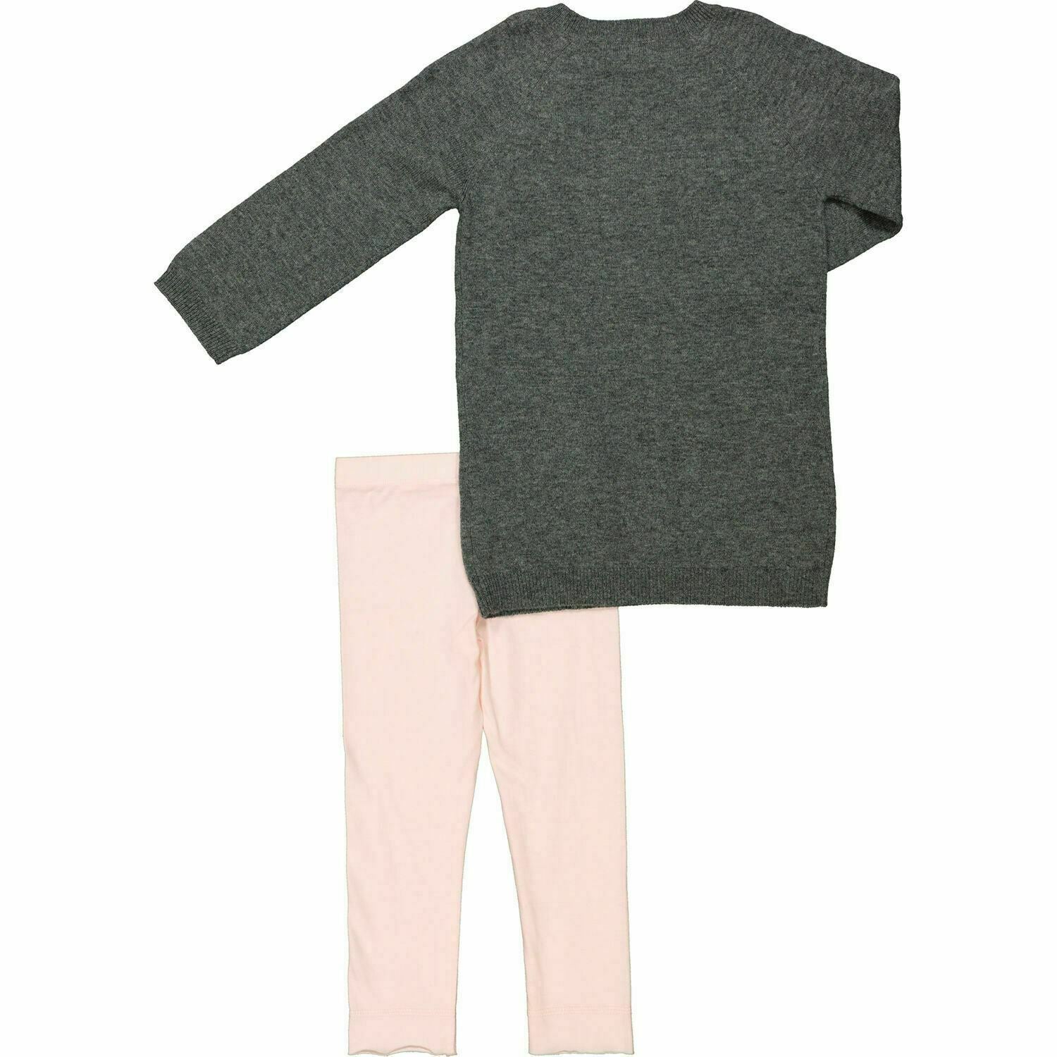 Girl's Zadig & Voltaire Girls' 2-pc Grey & Pink Wool Blend Outfit Age 3 Years