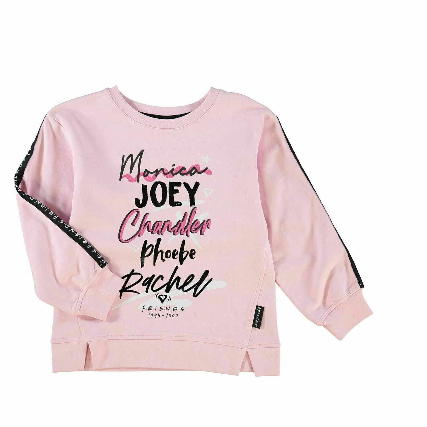 FRIENDS Girls' Kids' Pink Signature Names Sweatshirt, 9 years to 10 years