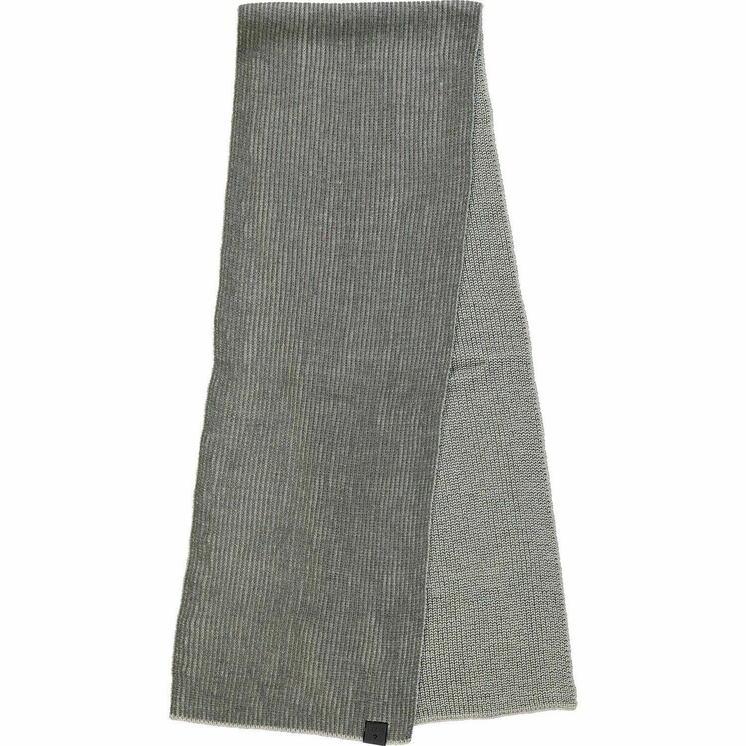 Mens Guess Grey Ribbed Knit Scarf  RRP £34.99