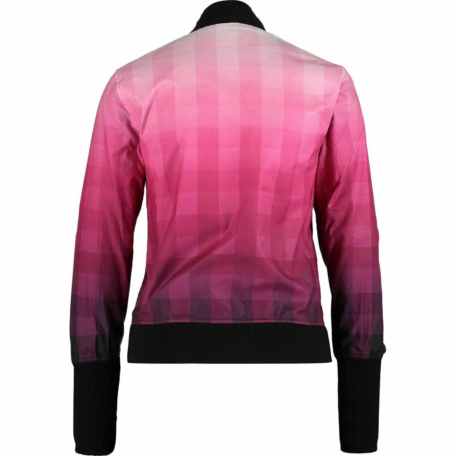 FRED PERRY Women's Pink Ombre Check Bomber Jacket, UK 6 or UK 8
