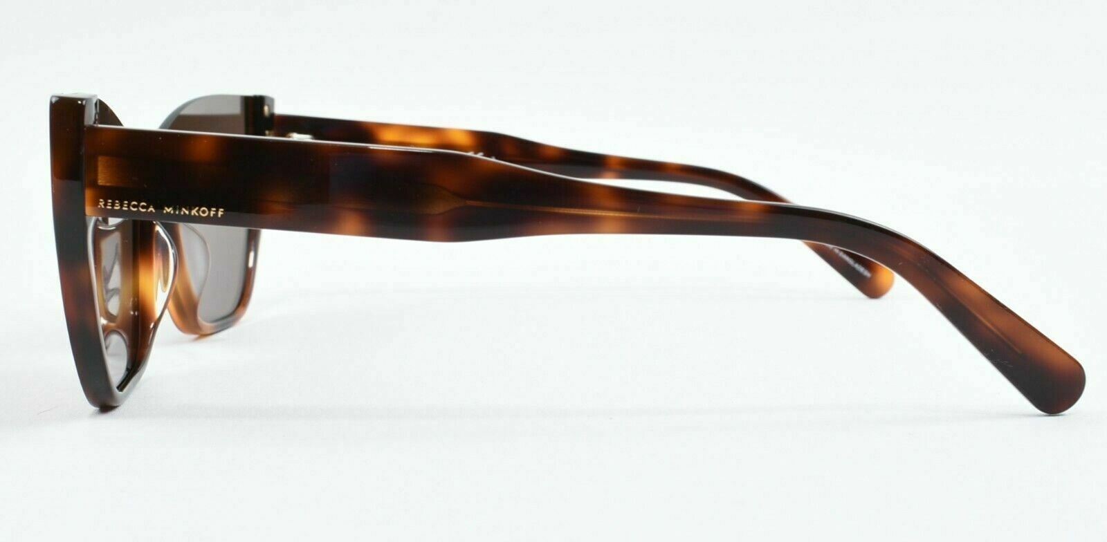 REBECCA MINKOFF Women's SELMA 2/S Half Rim Sunglasses, Brown Havana