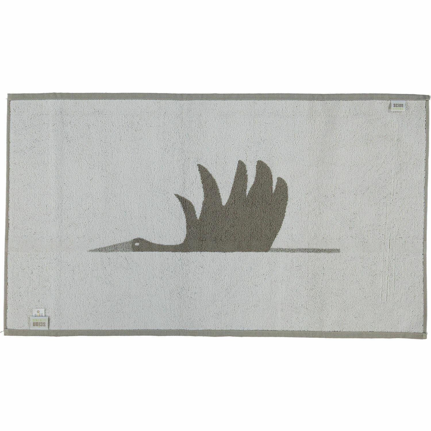 SCION LIVING Stork Reversible Bath Mat - Taupe & White 90cm x 50cm