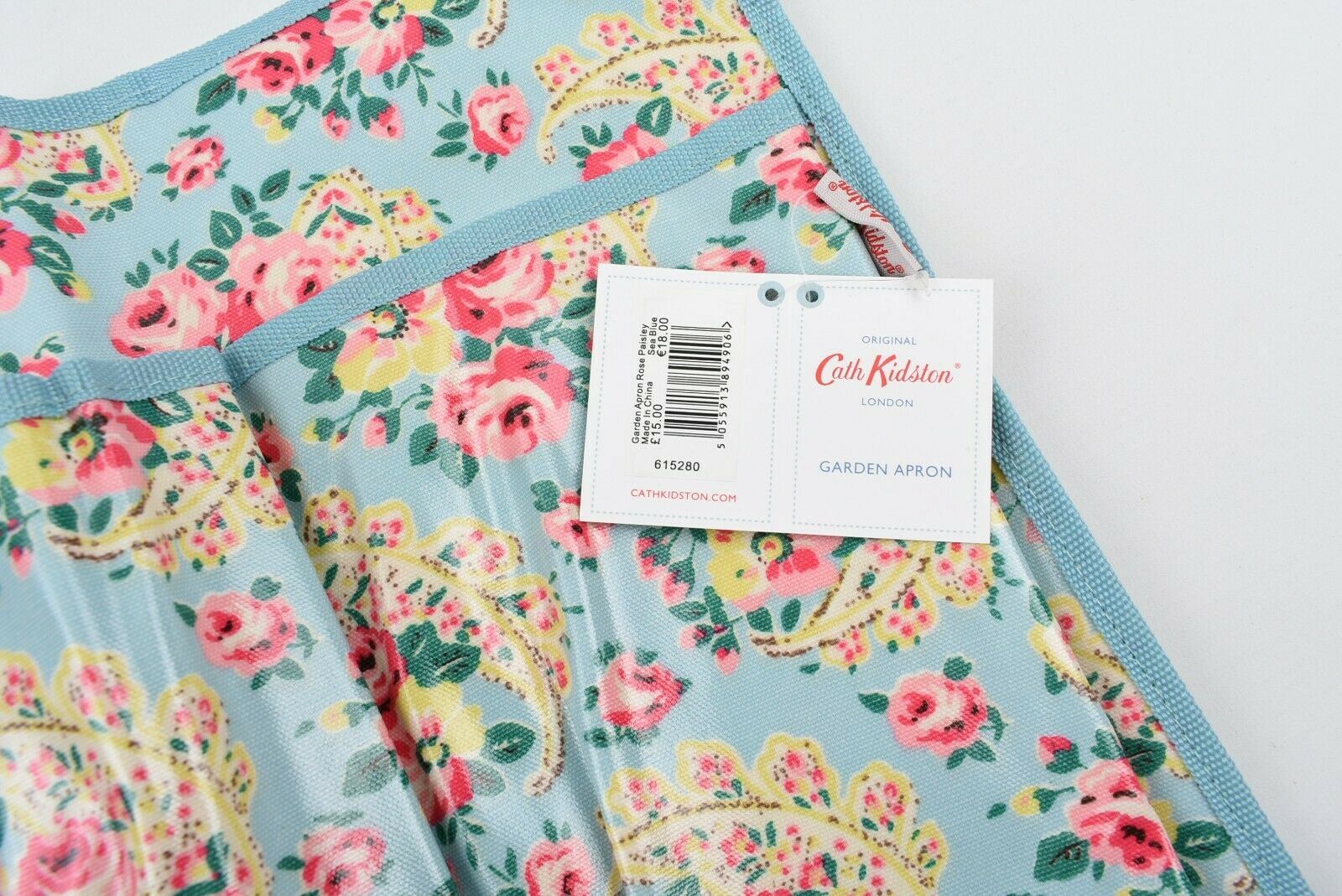 CATH KIDSTON Garden Apron, Rose Paisley, Sea Blue
