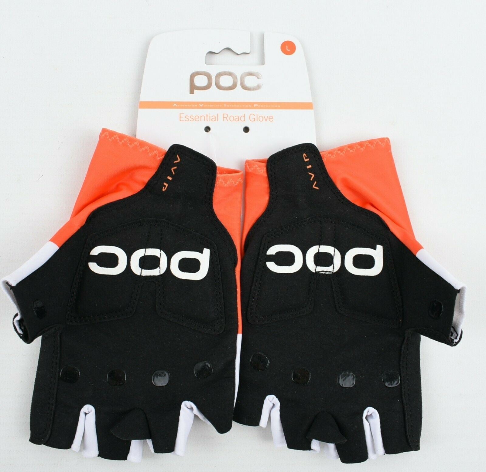 POC AVIP Road Glove, Cycling Gloves, Orange/White/Black, size M
