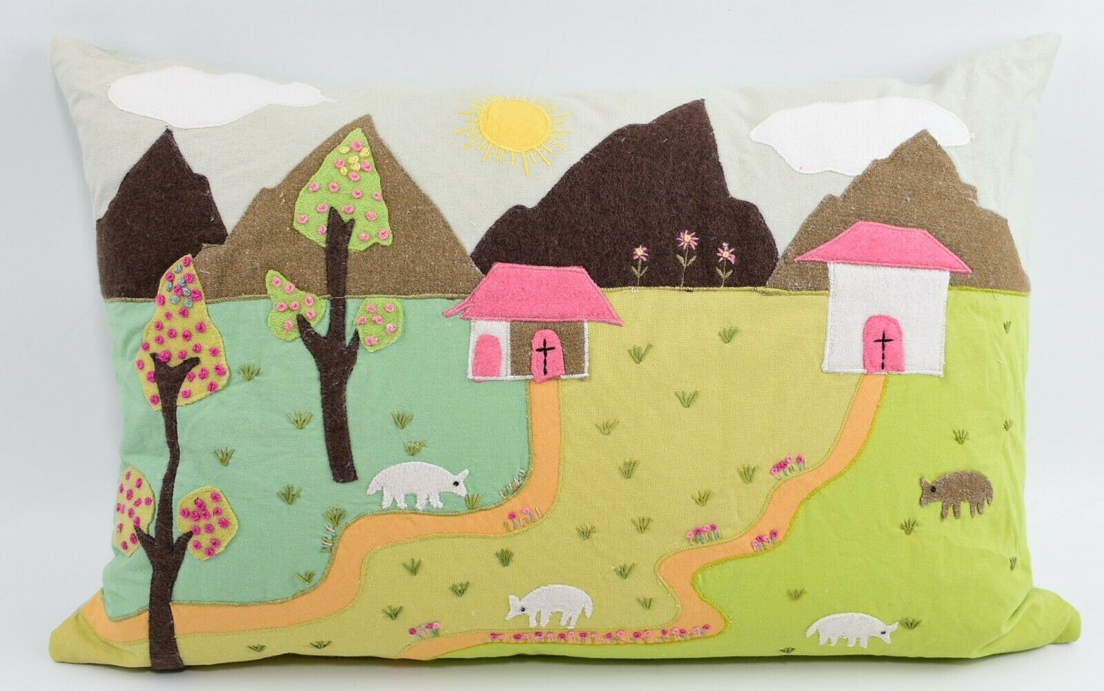 PAOLETTI Duck Feather Cushion Children's Countryside Design - 60x40 cm