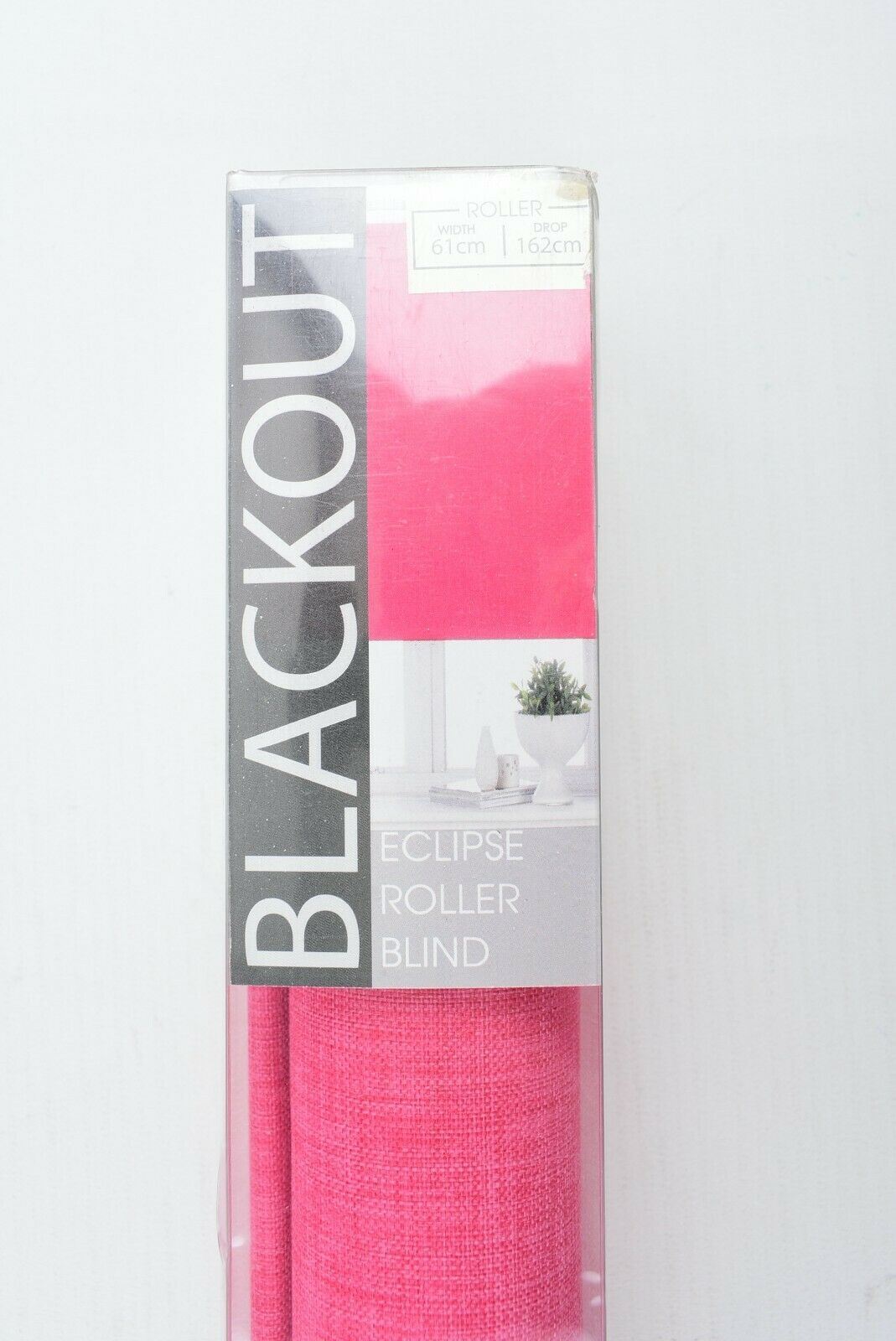 RIVA HOME Eclipse Blackout Roller Blinds, Pink, 61cm x 162cm