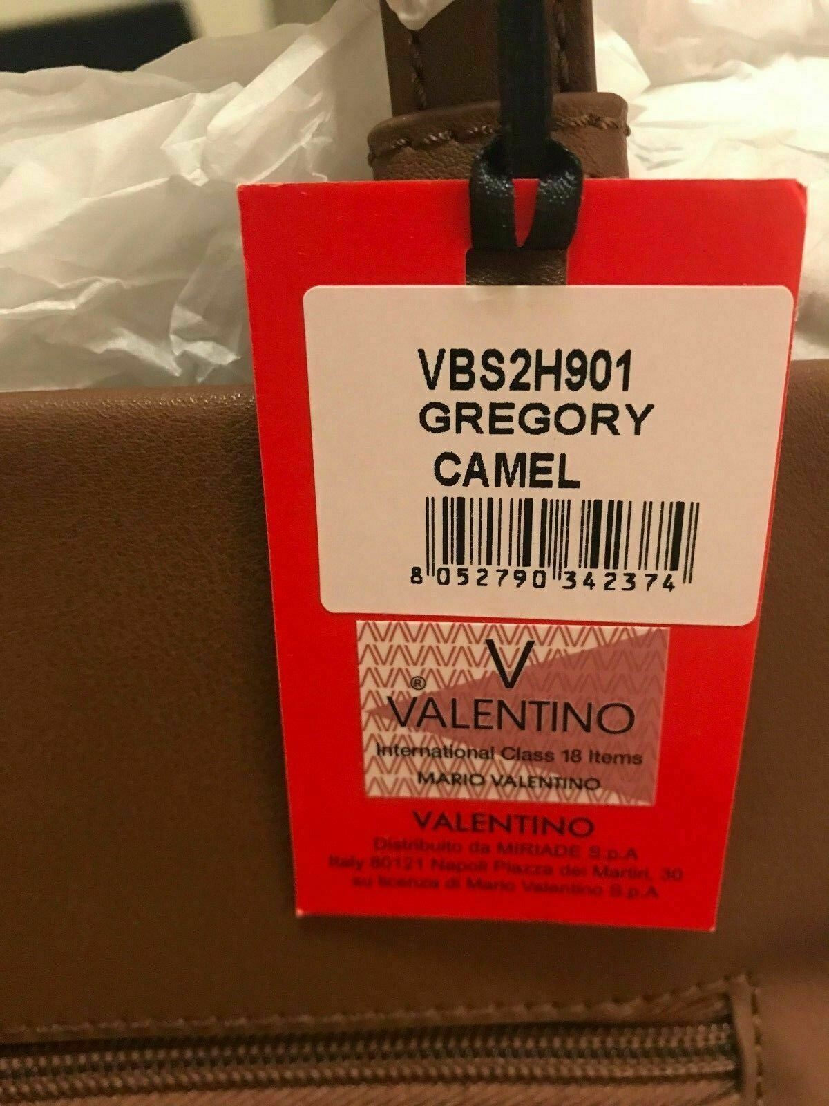 Authentic VALENTINO by Mario Valentino Gregory Structured Tote Bag, Camel