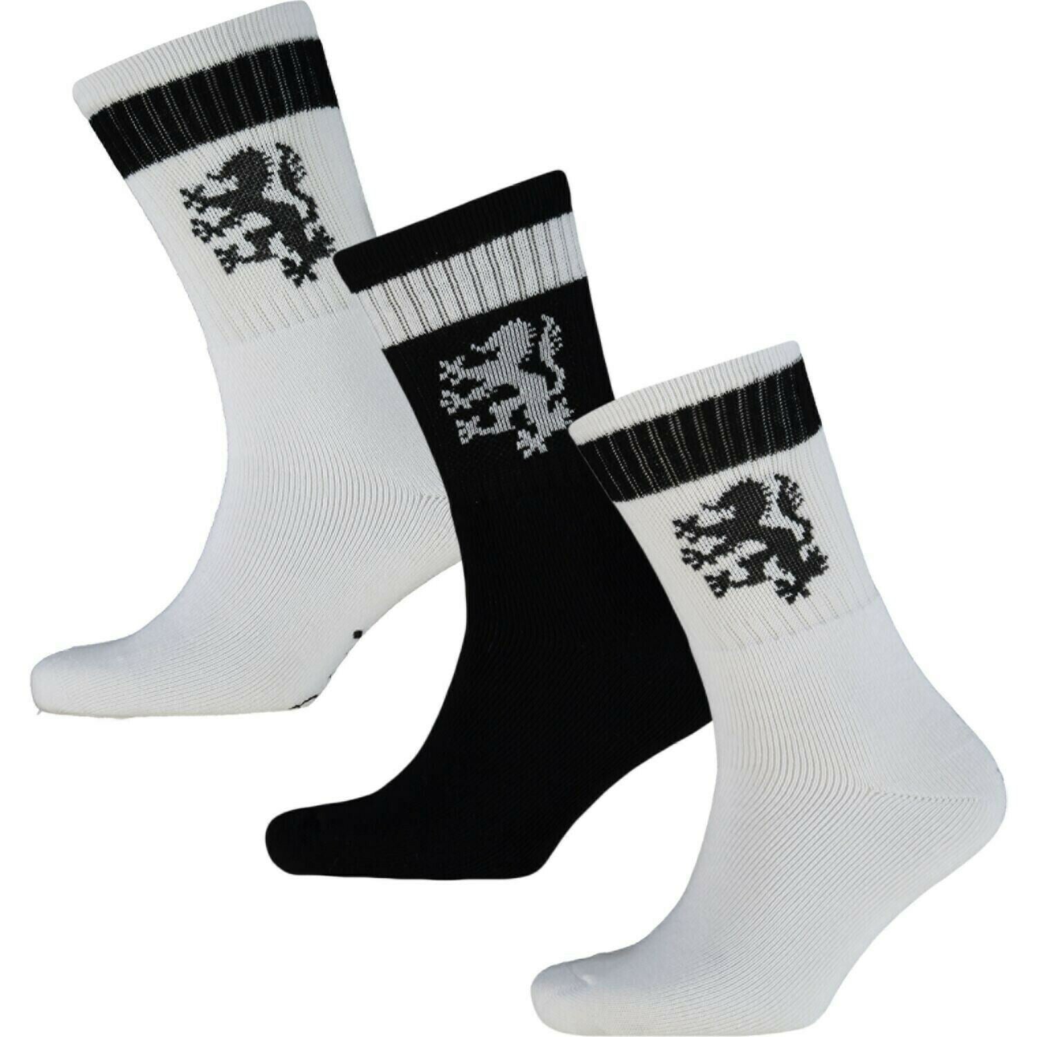 PRINGLE Men's 3-pk Cotton Rich Cushioned Sports Socks White/Black size UK 7-11