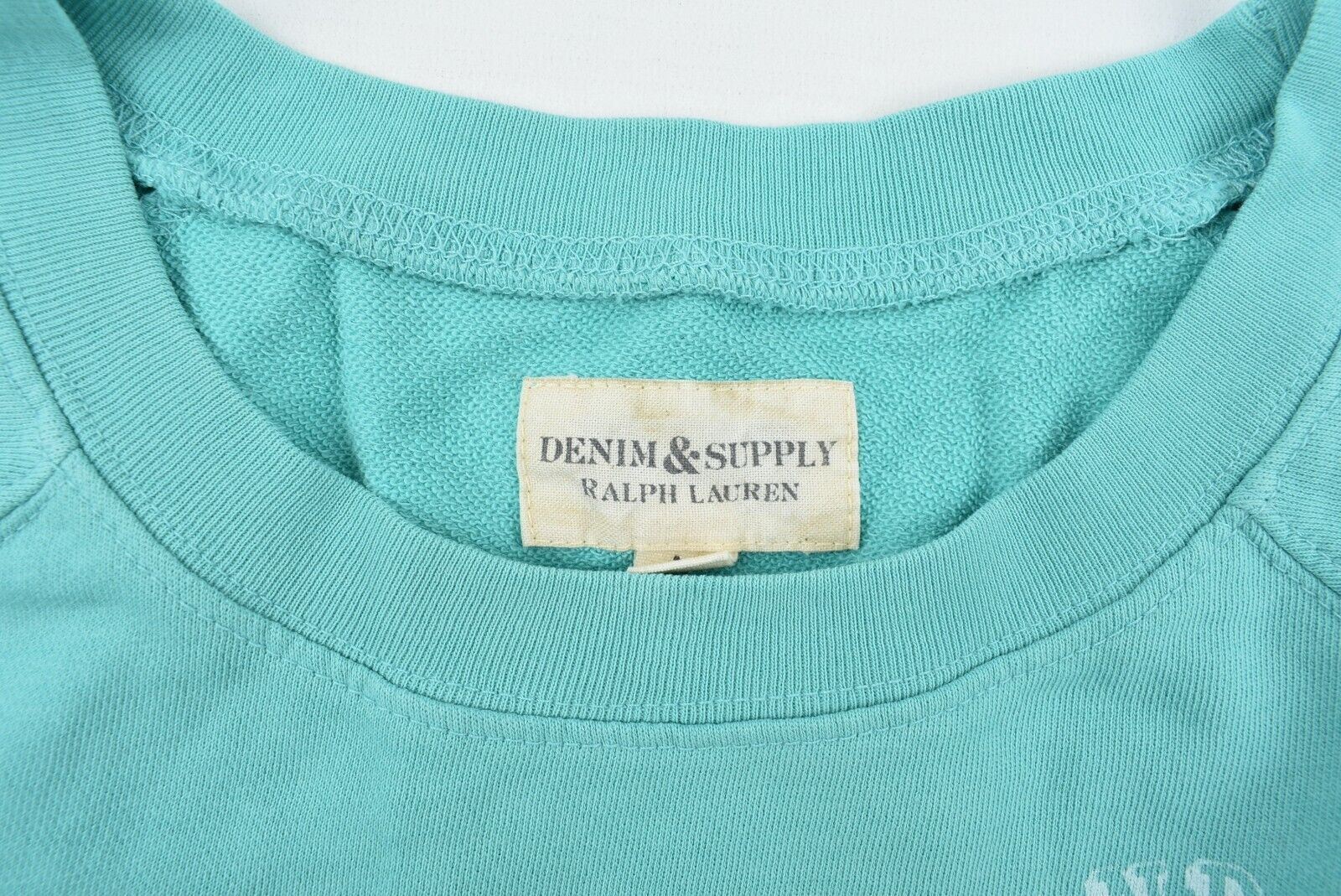 Denim & Supply by Ralph Lauren Women's Cropped Sweatshirt, Mint Green, size M