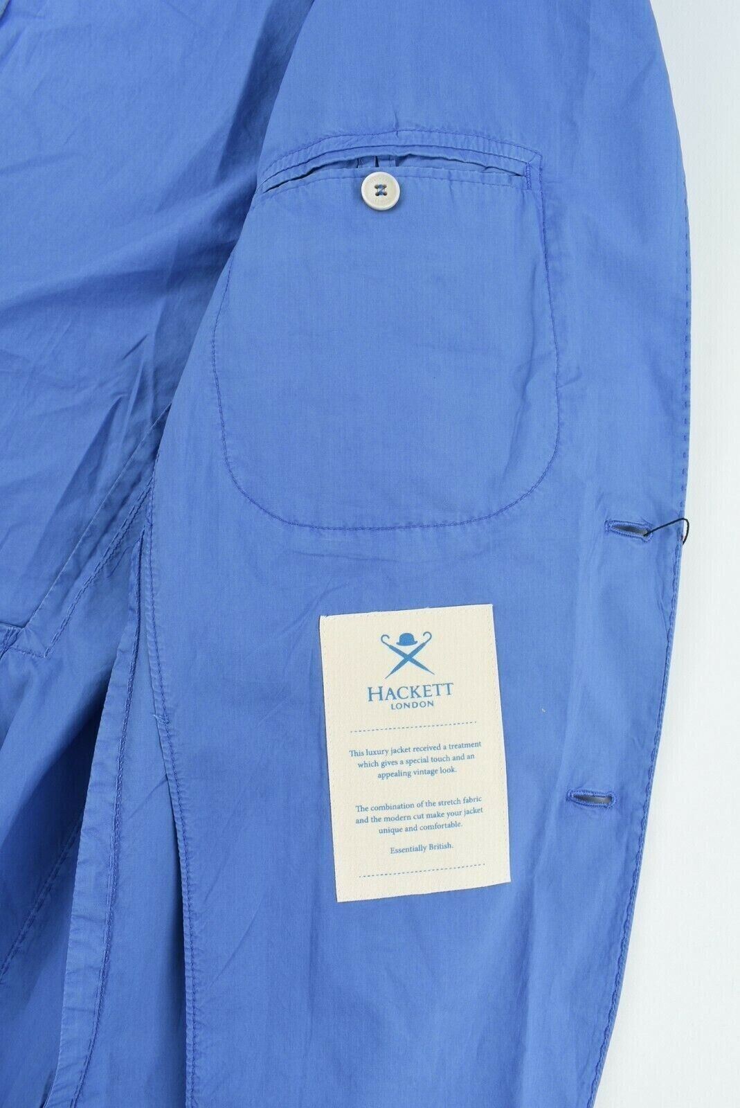 HACKETT Men's Blue Lightweight Poplin Cotton Blazer Jacket, size 40 R