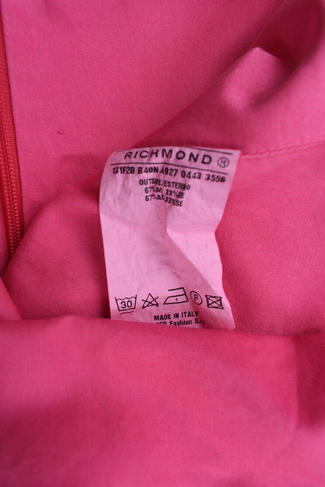 RICHMOND JR Girls' Ruffled Front SILK BLEND A-Line Dress, Pink, size 6 years