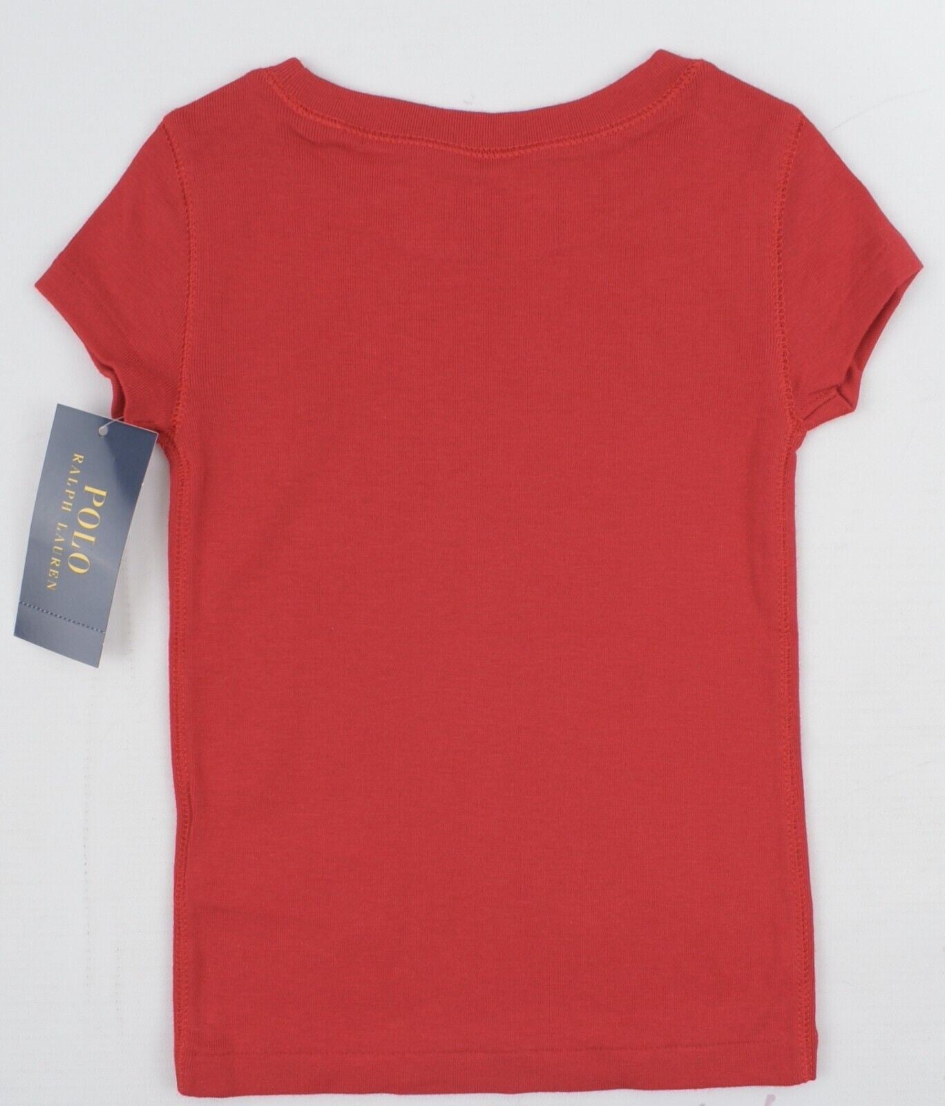 POLO RALPH LAUREN Girls' Short Sleeve T-shirt, Cotton/Modal, Red, size 3 years