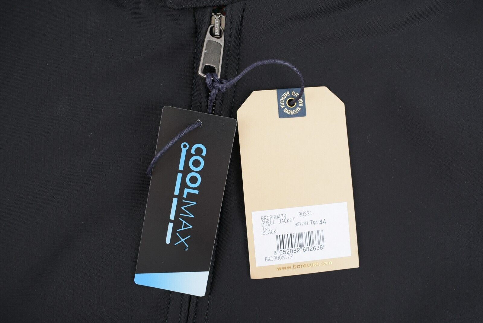 BARACUTA Men's Black Harrington Shell Jacket, size 44 RRP £330