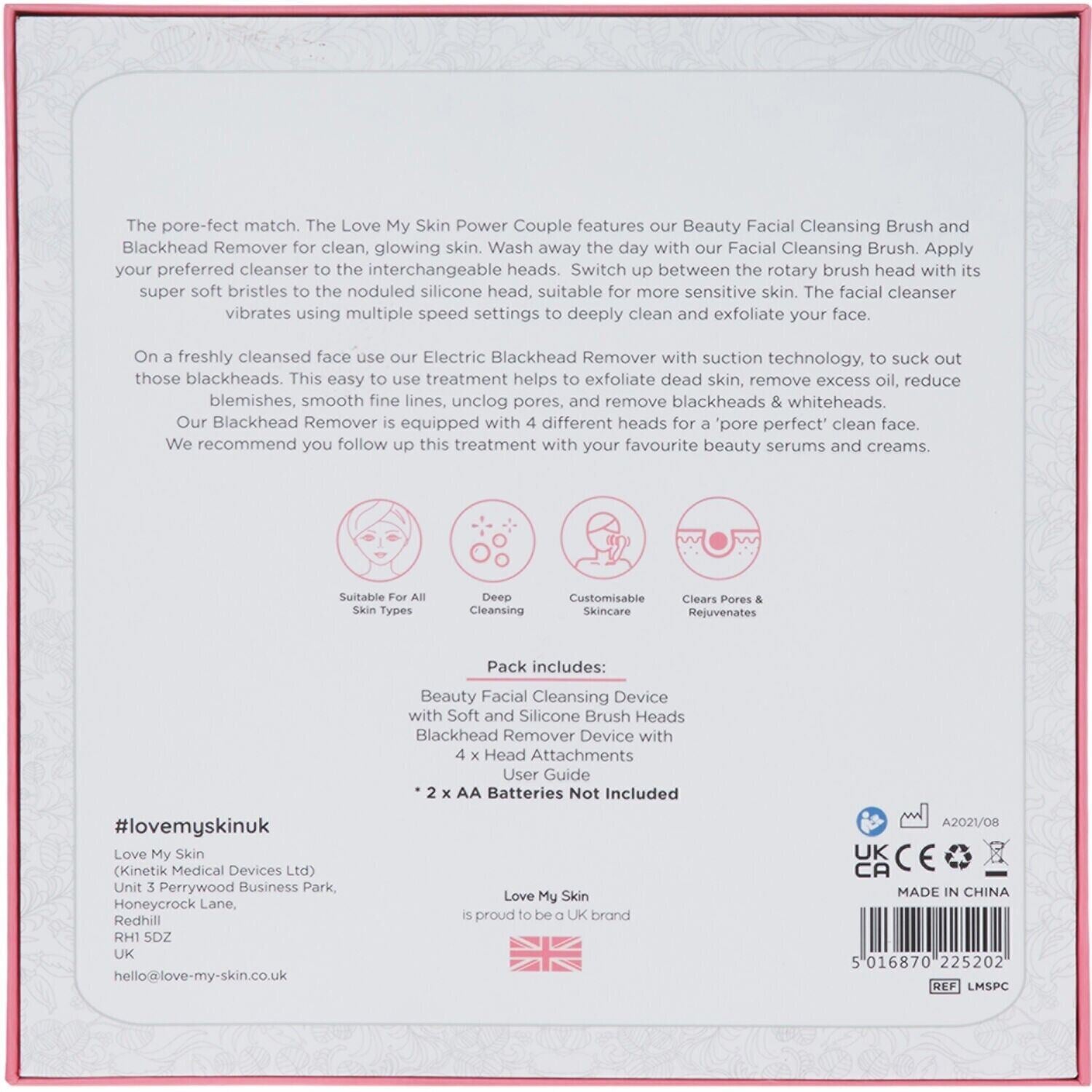 LOVE MY SKIN - The Power Couple - Facial Cleanser & Blackhead Remover (Pink)