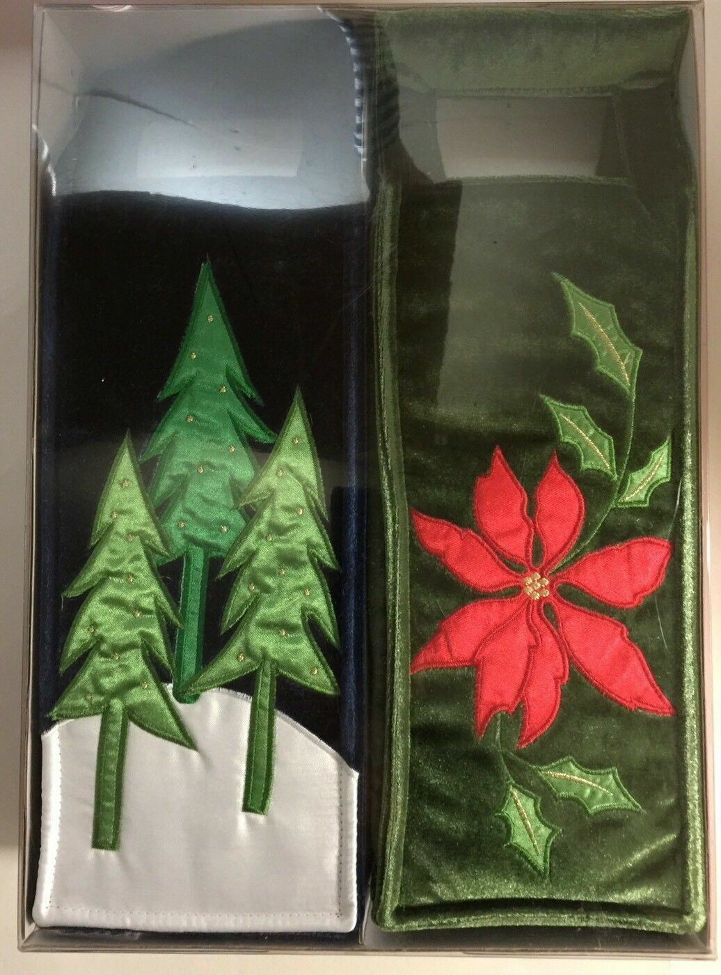 Set of 4 Christmas Bottle Totes - Fun And Unique Guilted Seasonal Themes