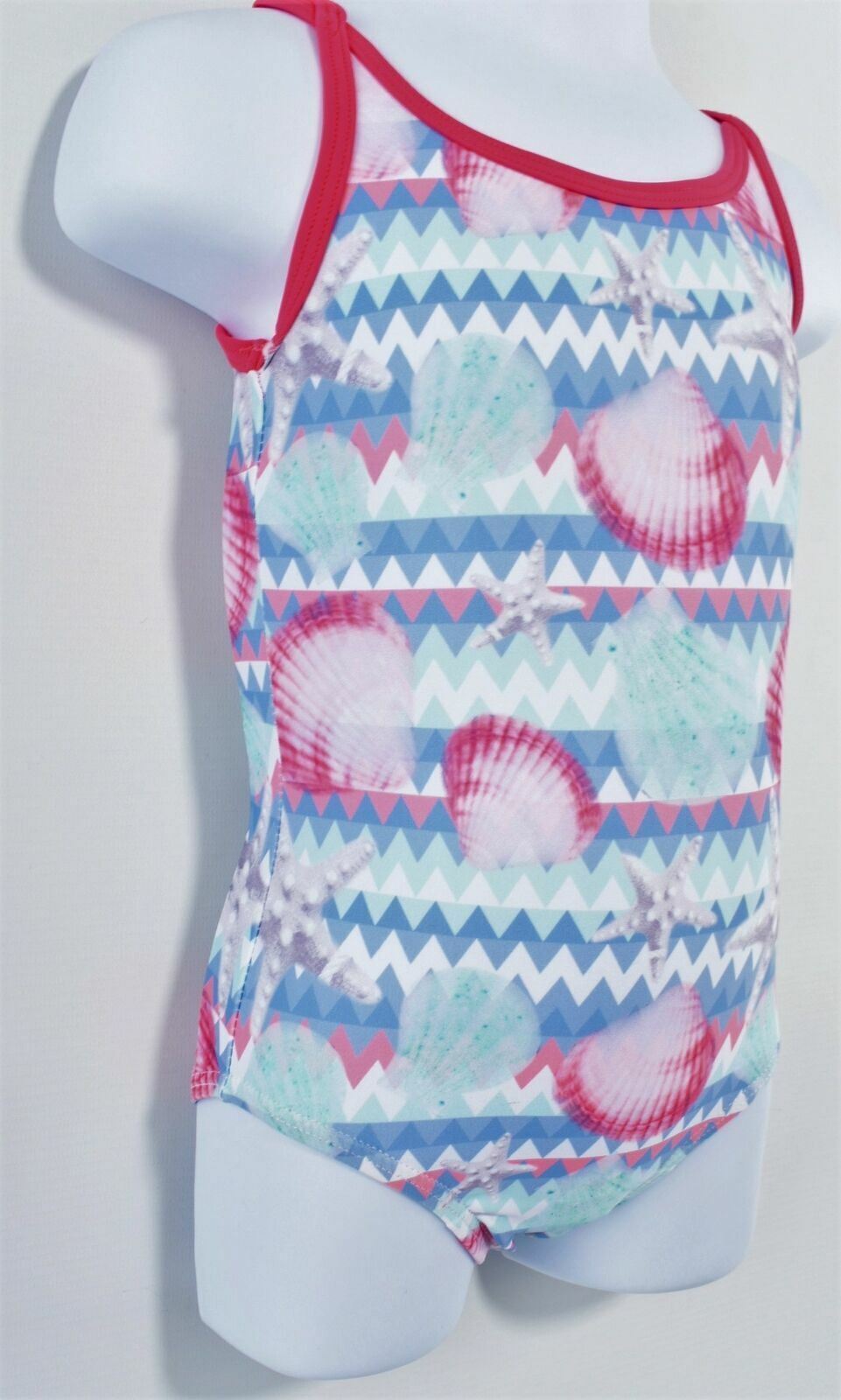 LENTIGGINI Girls Multicolored ZigZag One Piece Swimsuit- age 2 years to 3 years