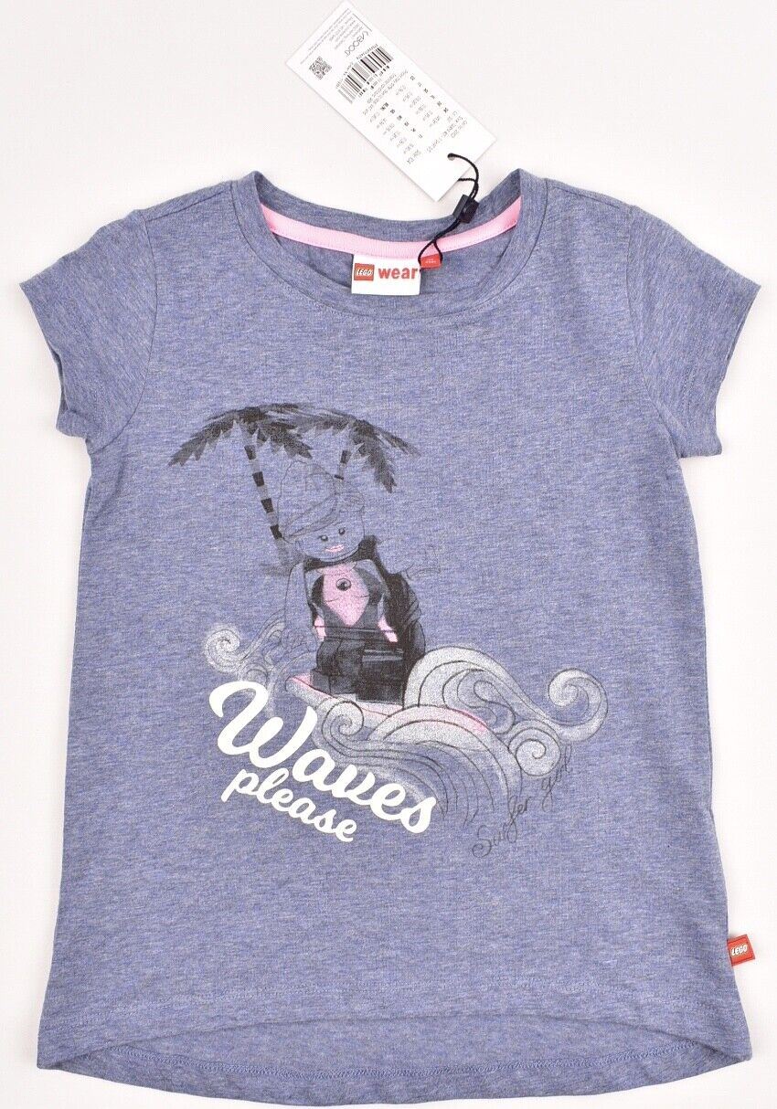 LEGO WEAR Girls' Kids' TANYA 401 Printed T-shirt / Top, Blue, 4 Years