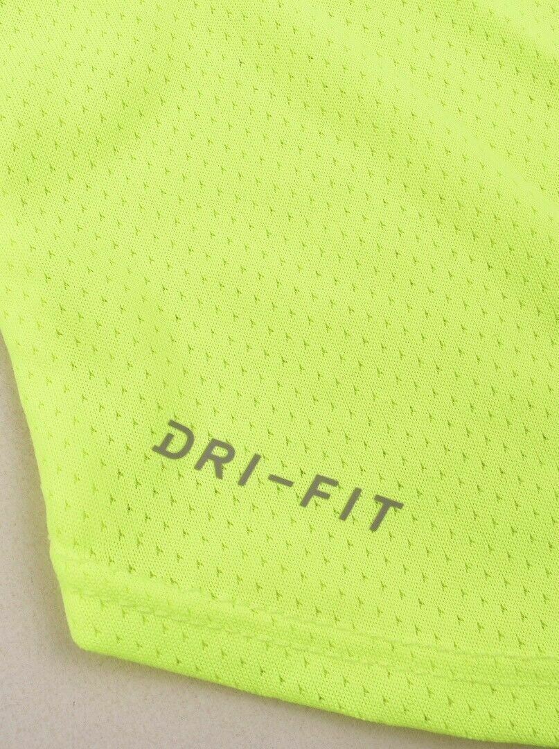 NIKE Girls' Kids' DRI-FIT Slogan Print T-shirt / Top, Fluo Green, 1 year 2 years