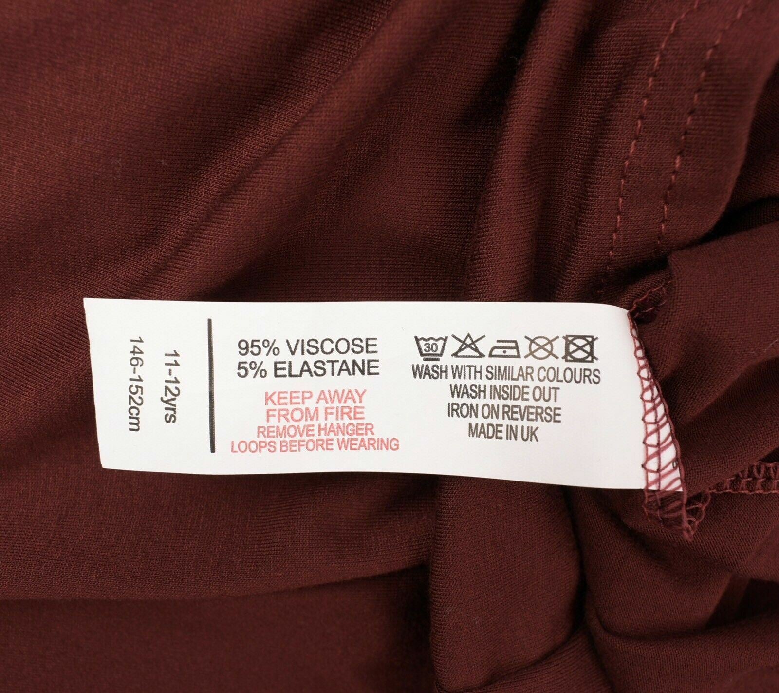 PINK APPLE Girls' Burgundy Lightweight Dress, size 11 y - 12 years