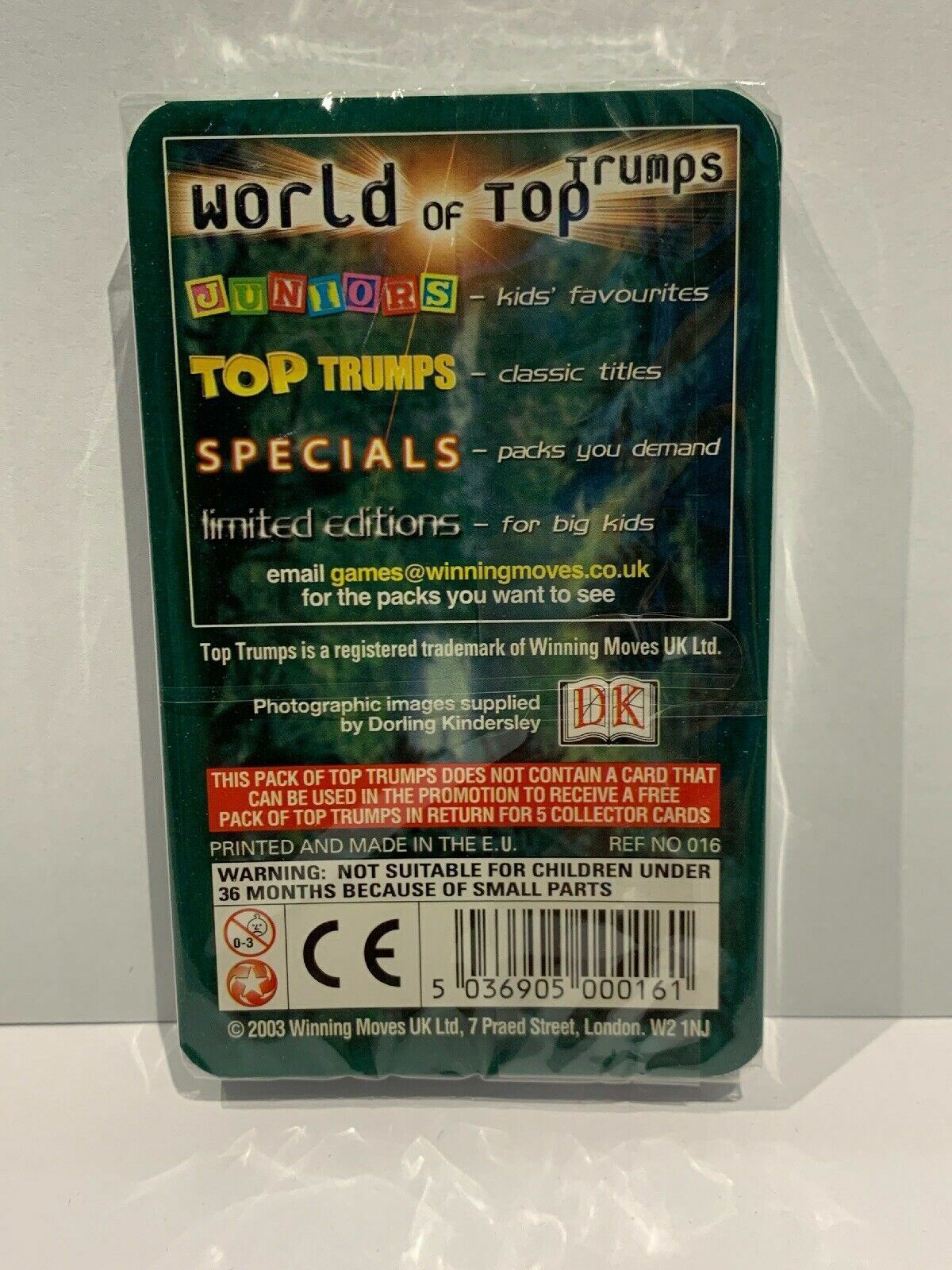 Top Trumps DINOSAURS Card Game Rare Sealed 2003 Version